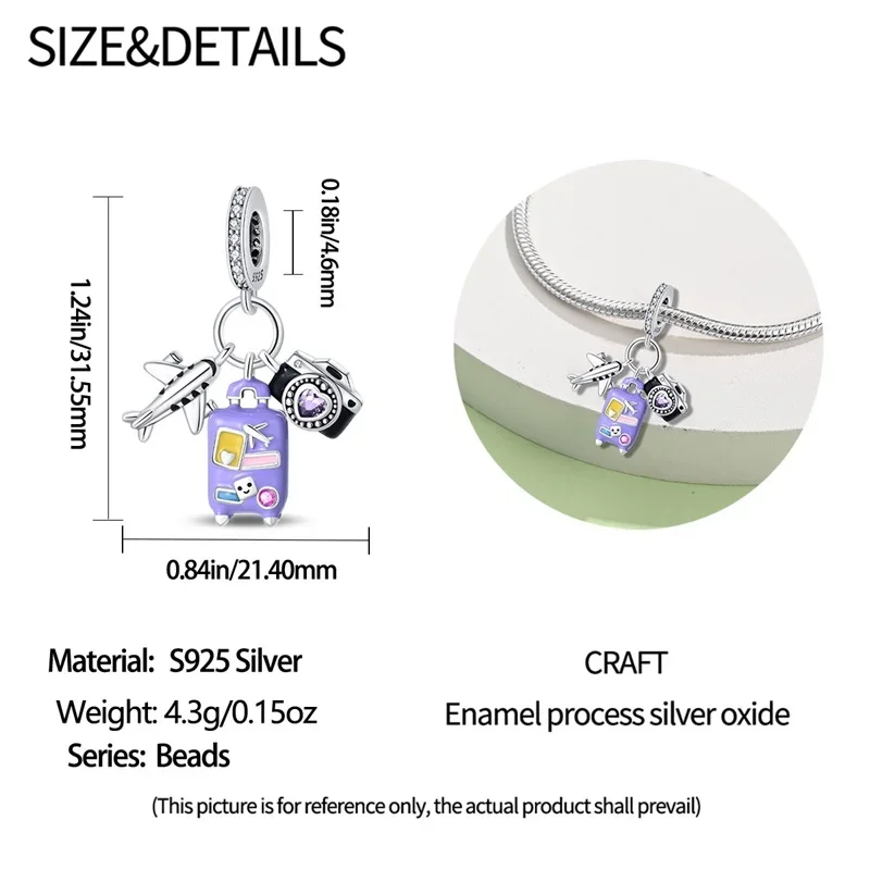 Travel Diary Sterling Silver Charm - Image 4