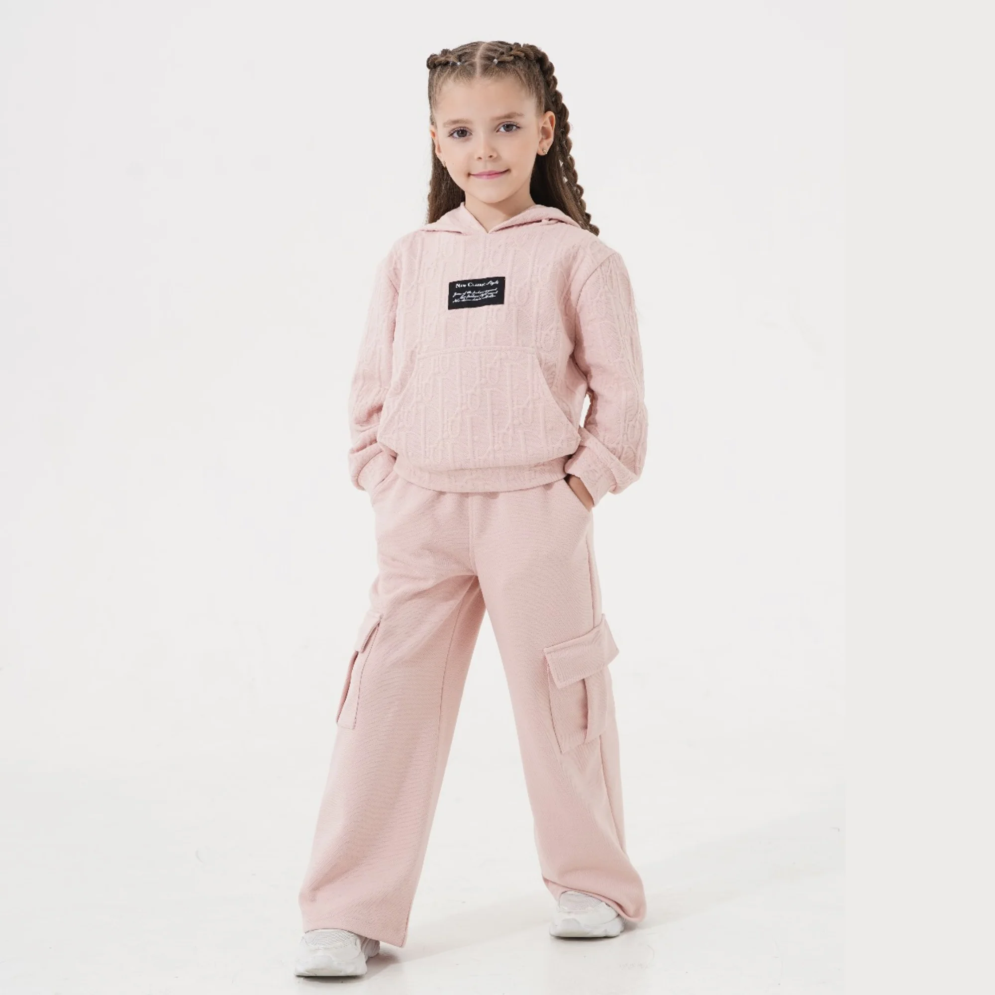 Trendy Cargo Girls Casual Set - Image 3