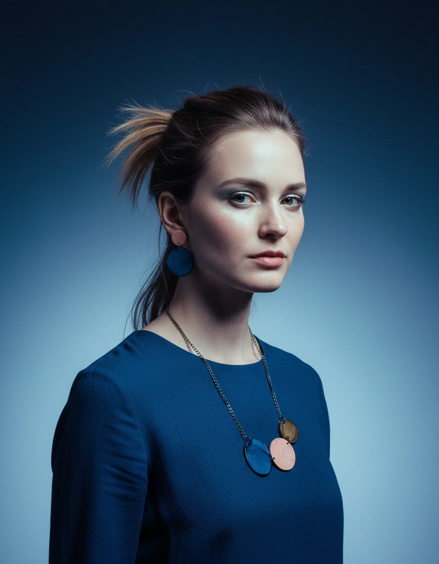Tri Tone Statement Jewelry Set - Image 3