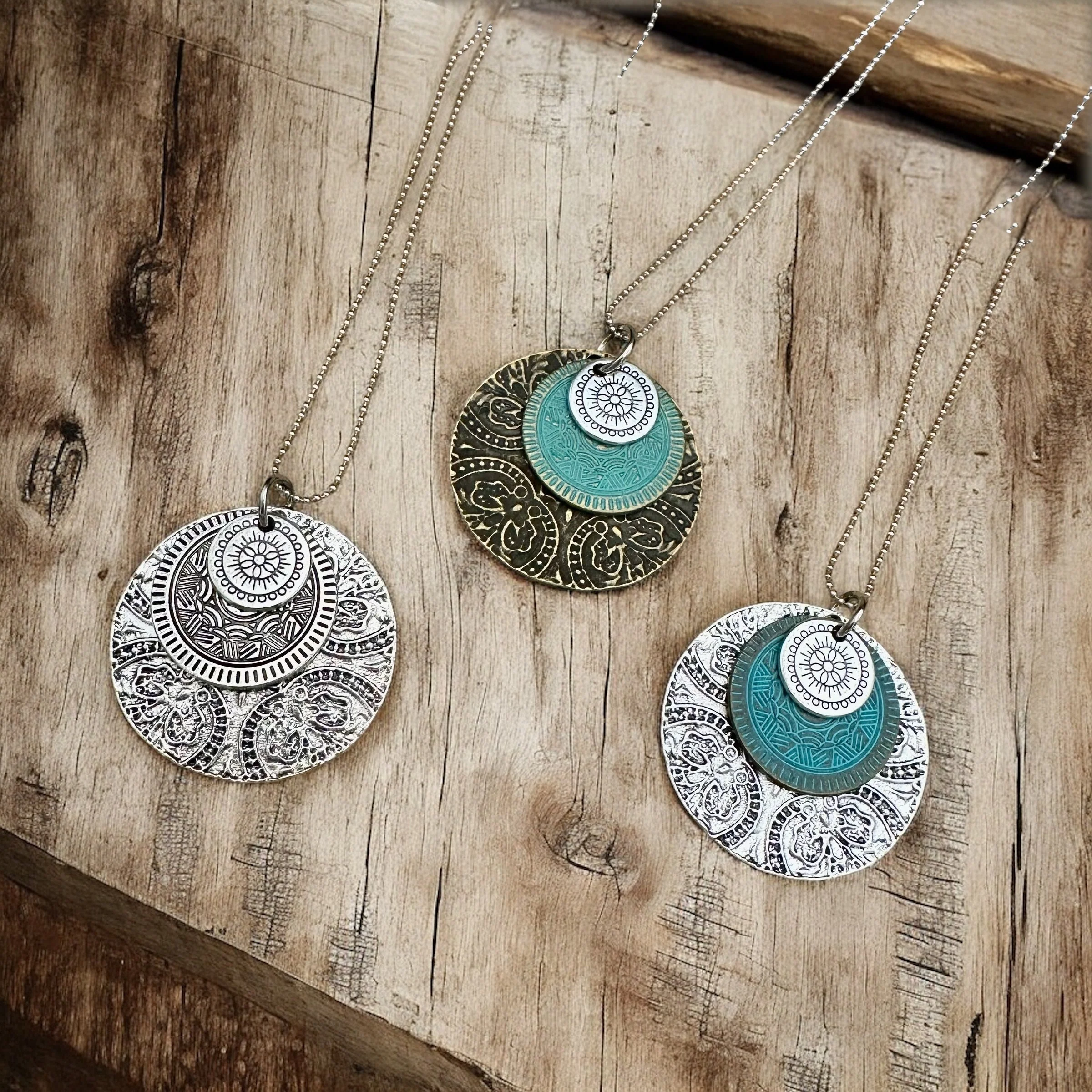 Triple Medallion Pendant Necklace - Image 7