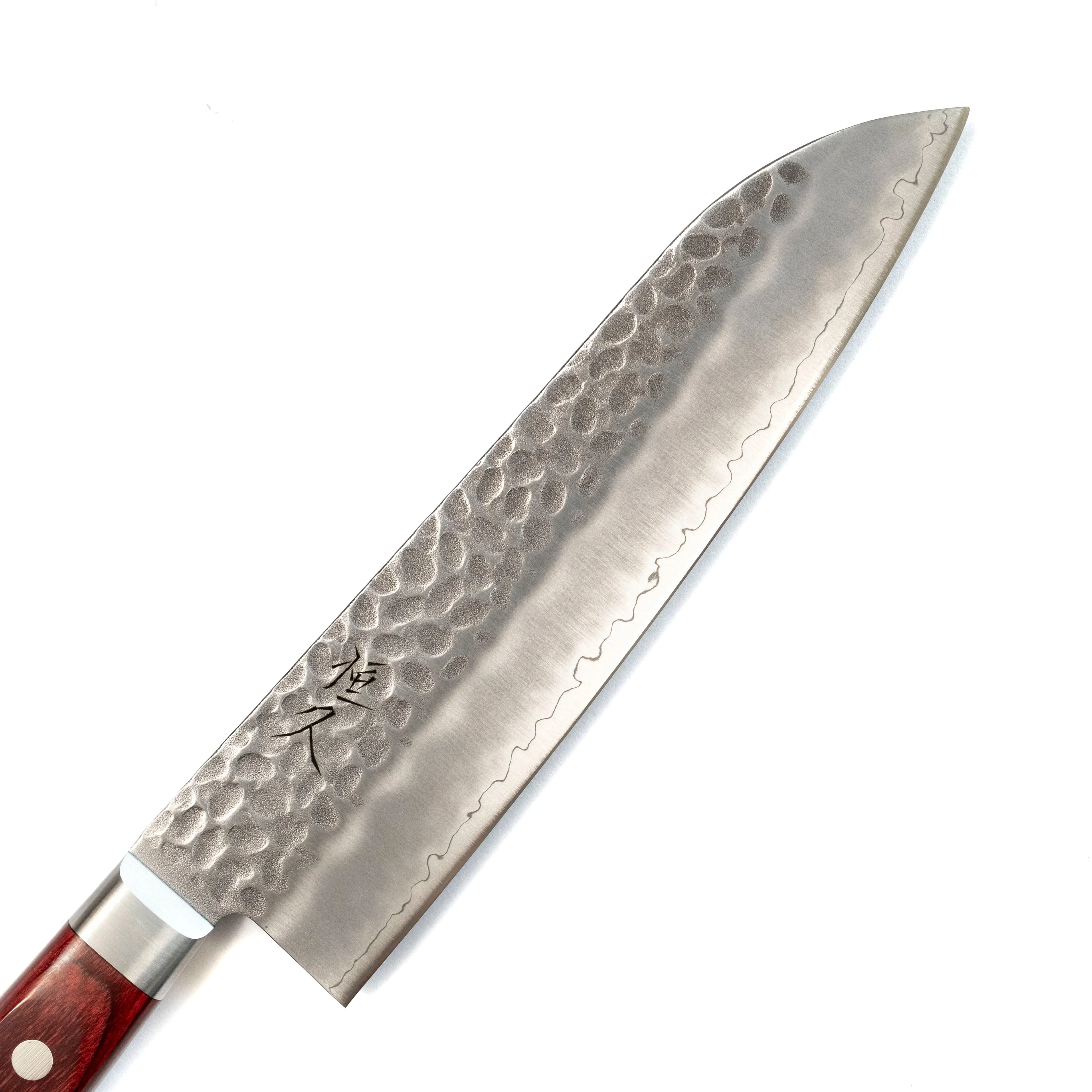 Tsunehisa Tsuchime Santoku 180 mm (Red Handle) - Image 5