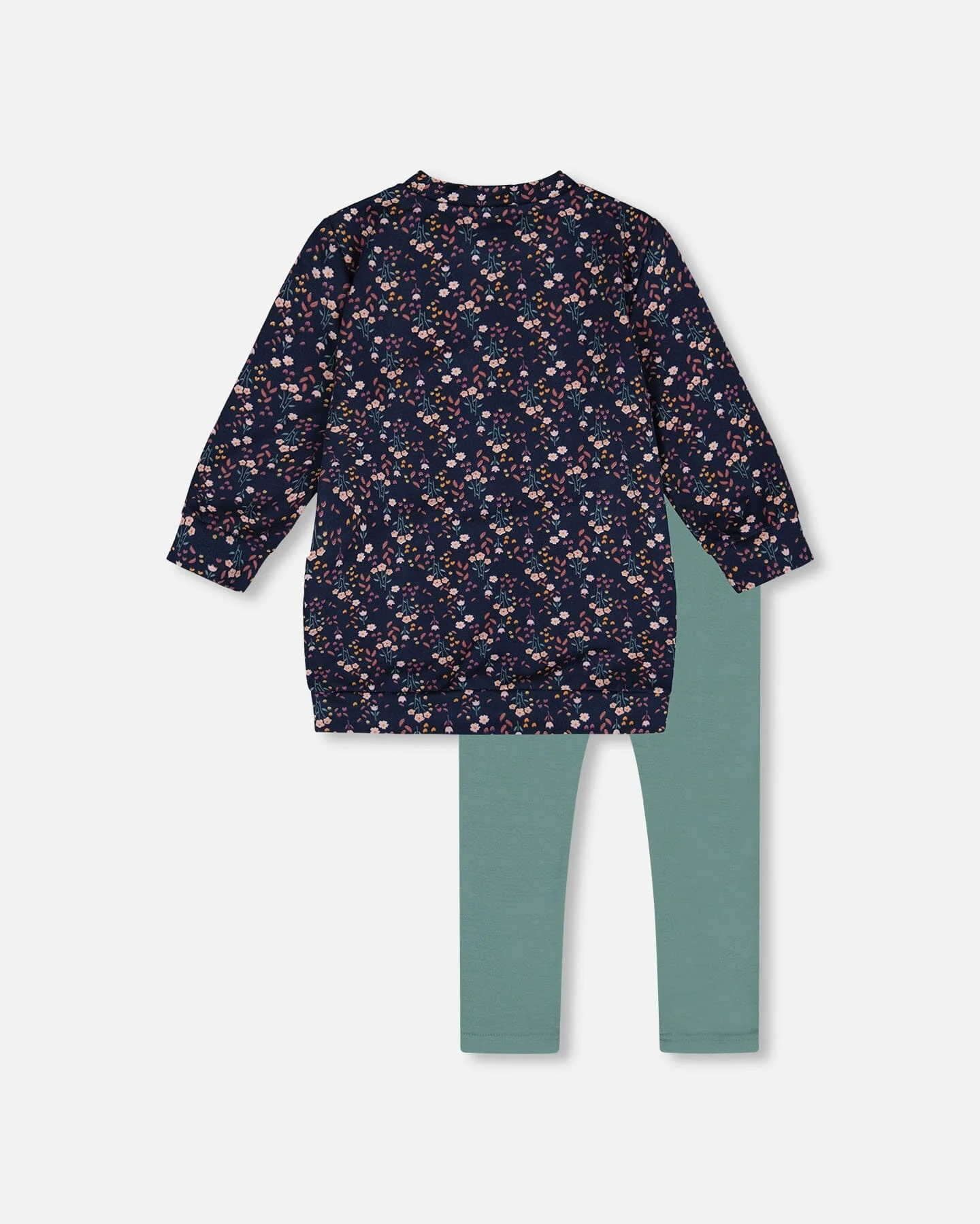 Tunic And Leggings Set Navy Floral - Image 3