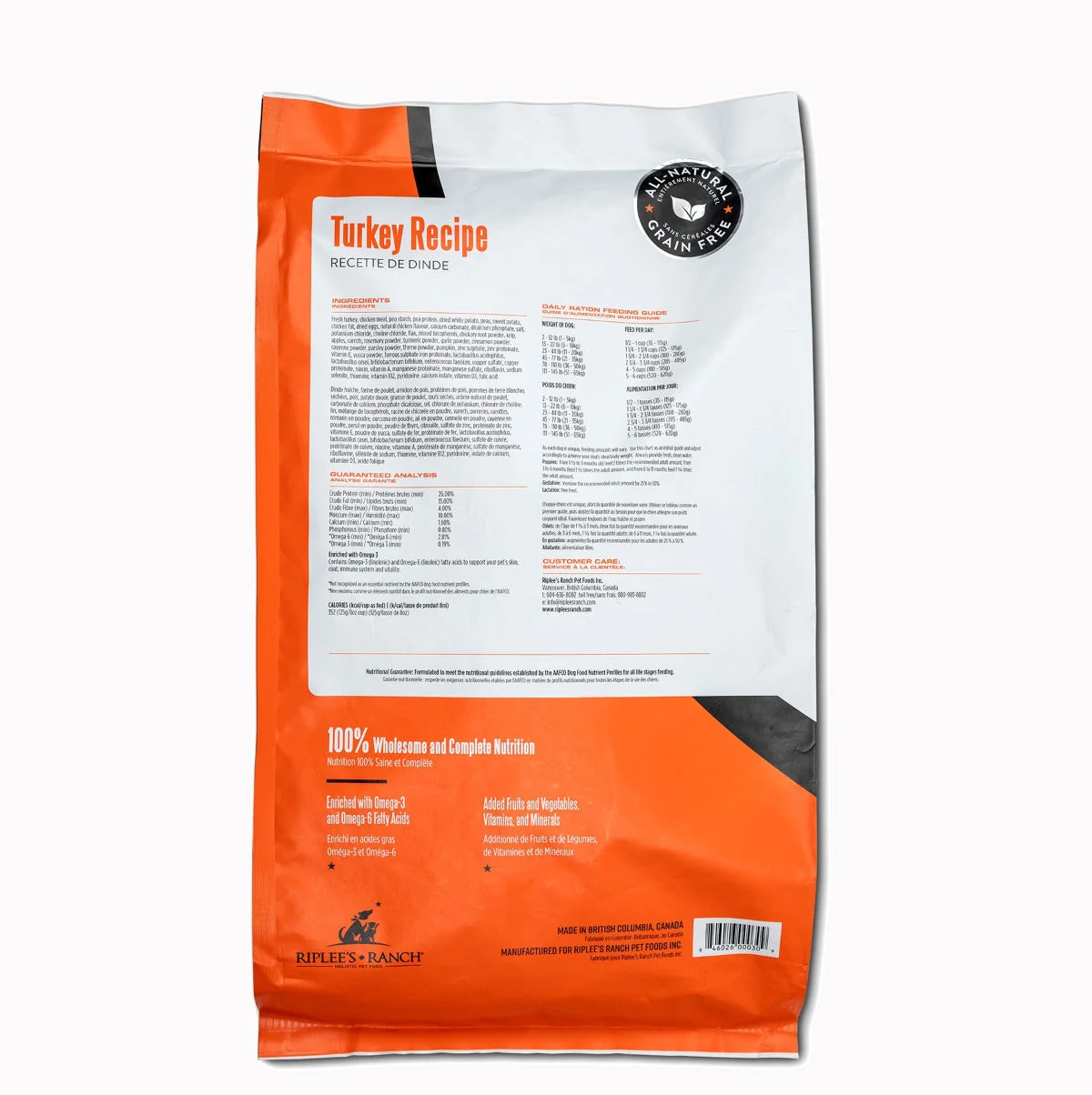 Turkey Recipe Dog Food - 15lb Bag - Image 4