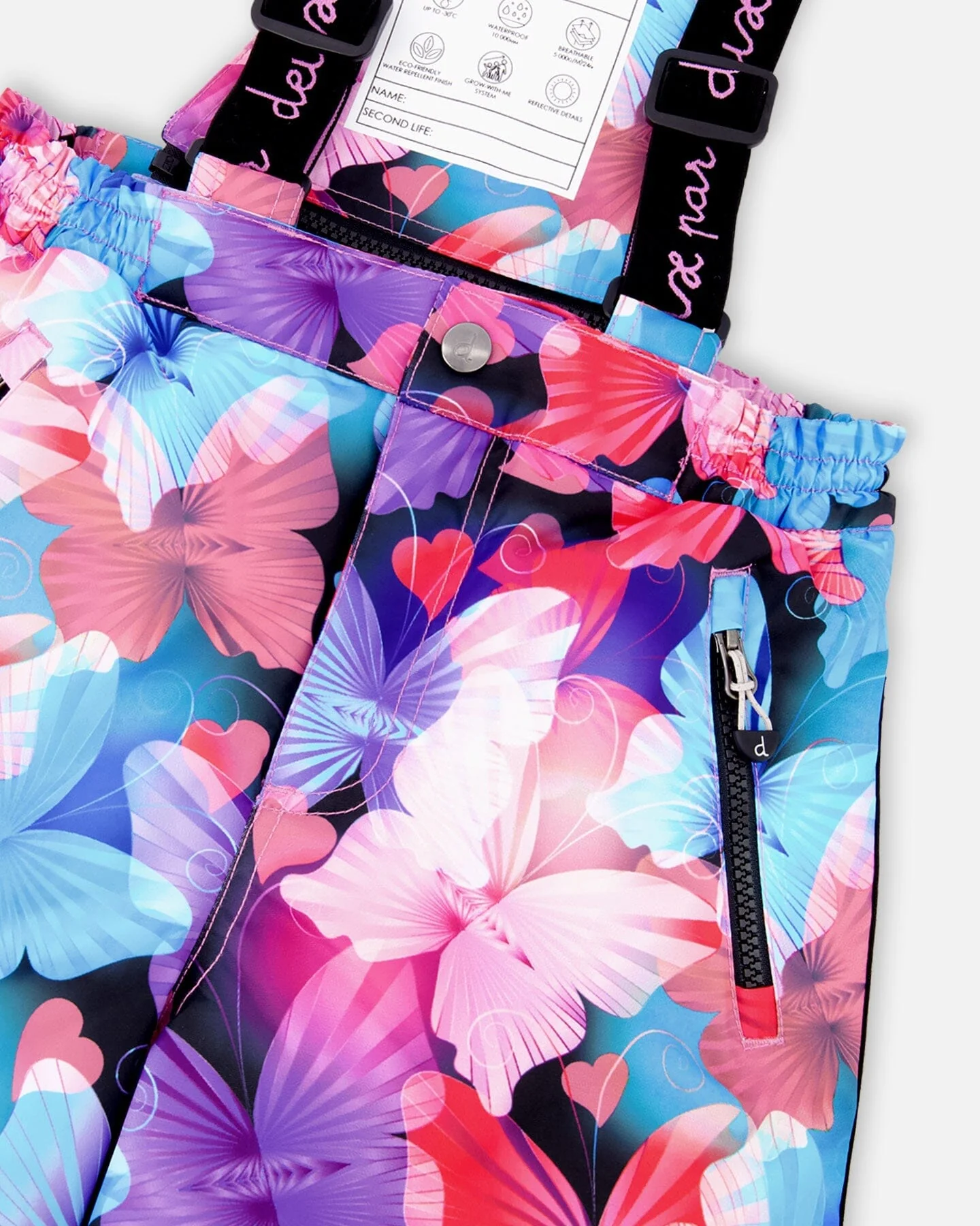 Two-Piece Play Snowsuit Black Butterfly Print - Image 7