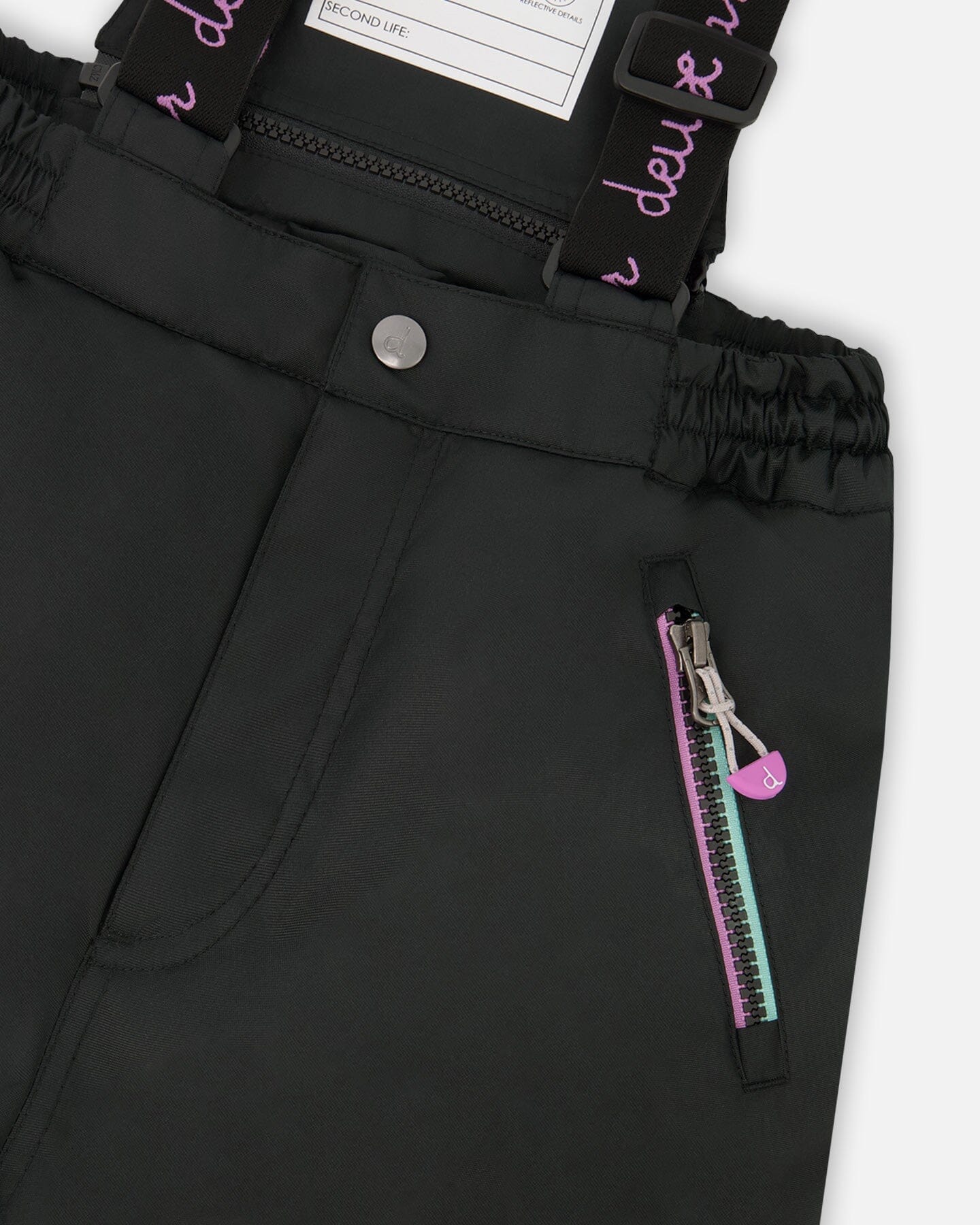 Two-Piece Play Snowsuit Black With Multicolor Print Jacket - Image 7