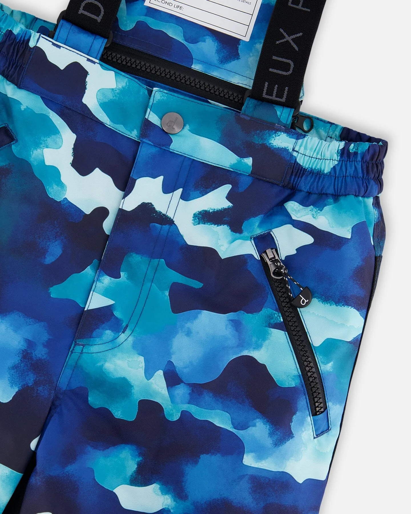 Two-Piece Play Snowsuit Teal Blue Camouflage - Image 7