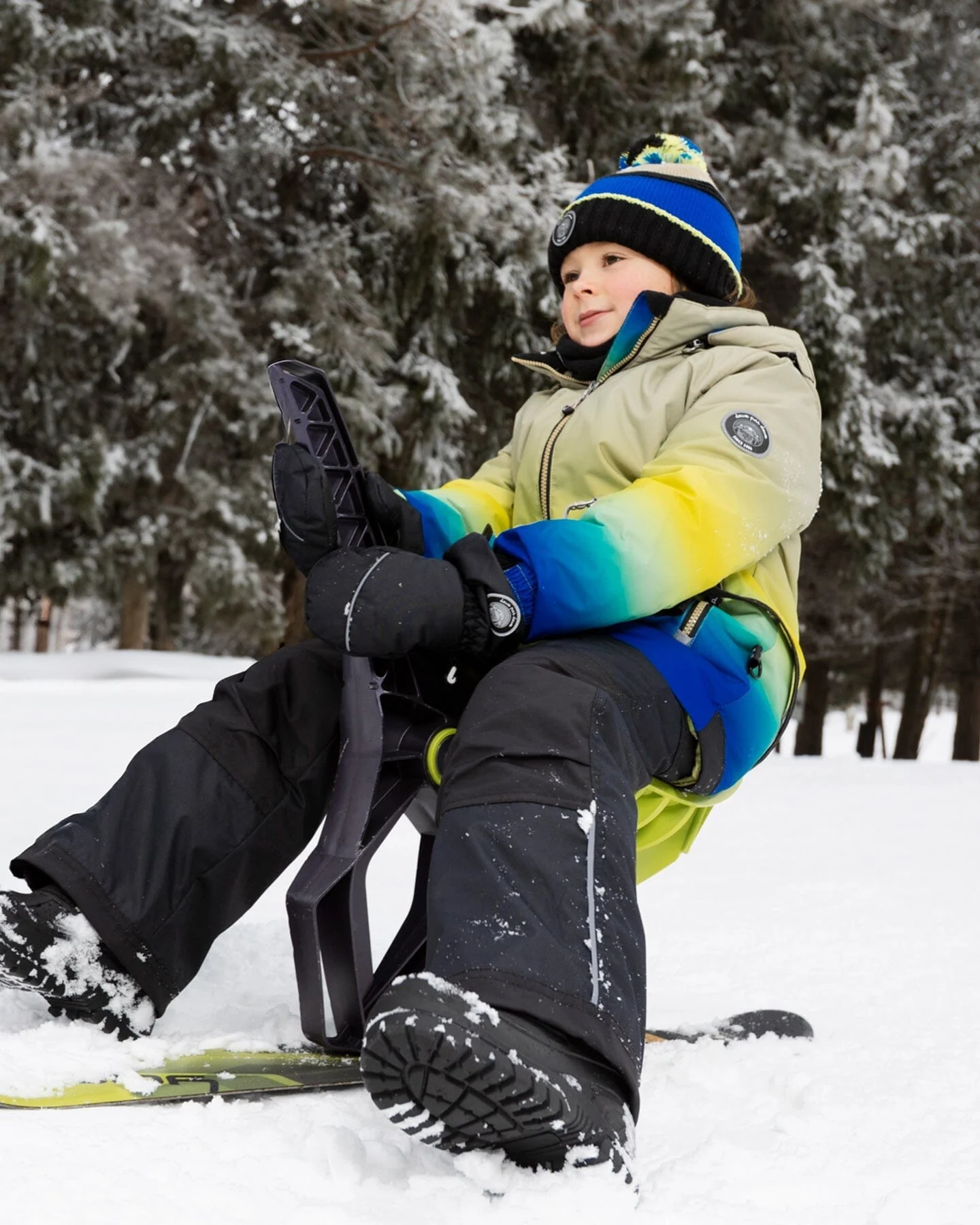 Two-Piece Play Snowsuit With Gradient Jacket Black - Image 2