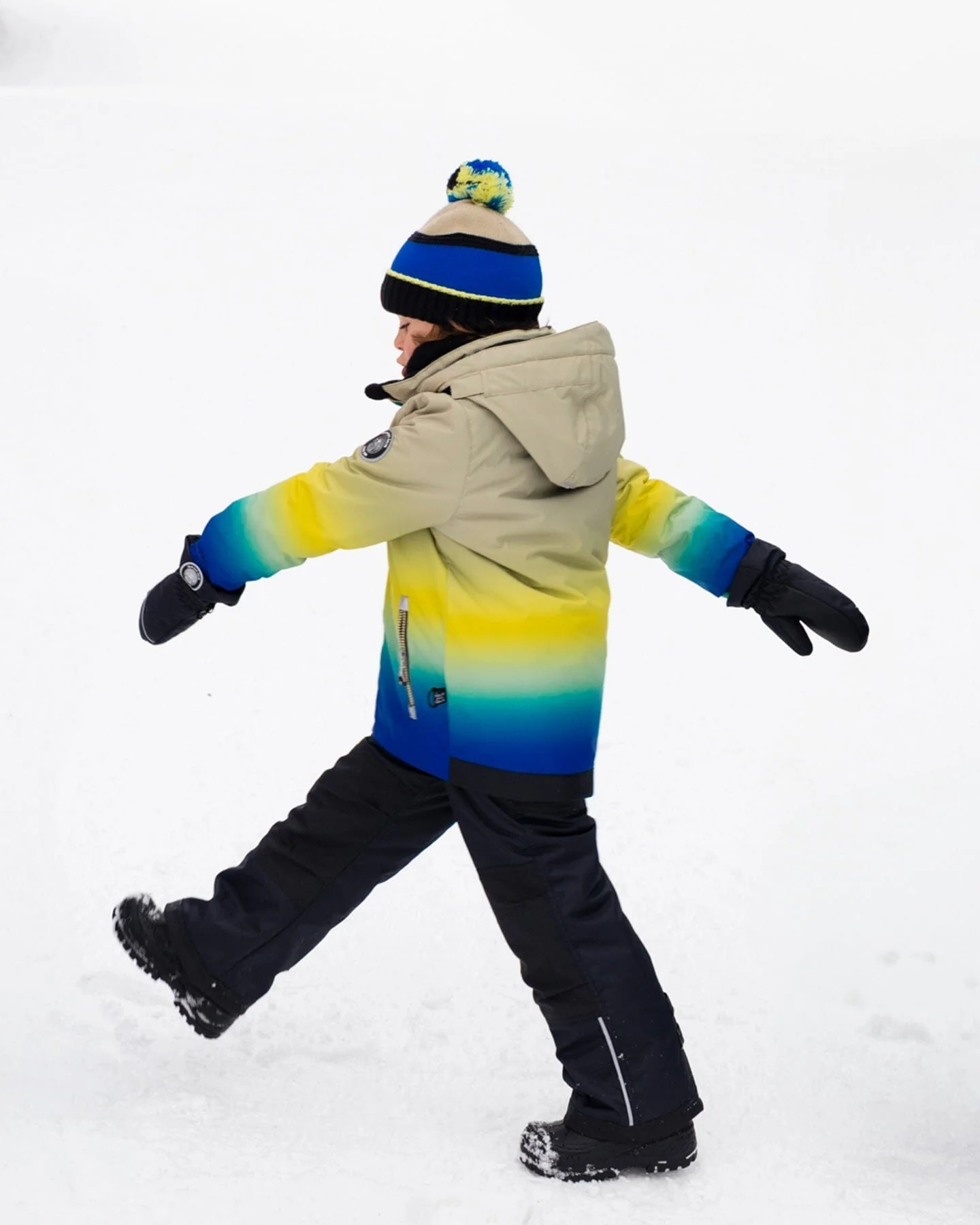 Two-Piece Play Snowsuit With Gradient Jacket Black - Image 3