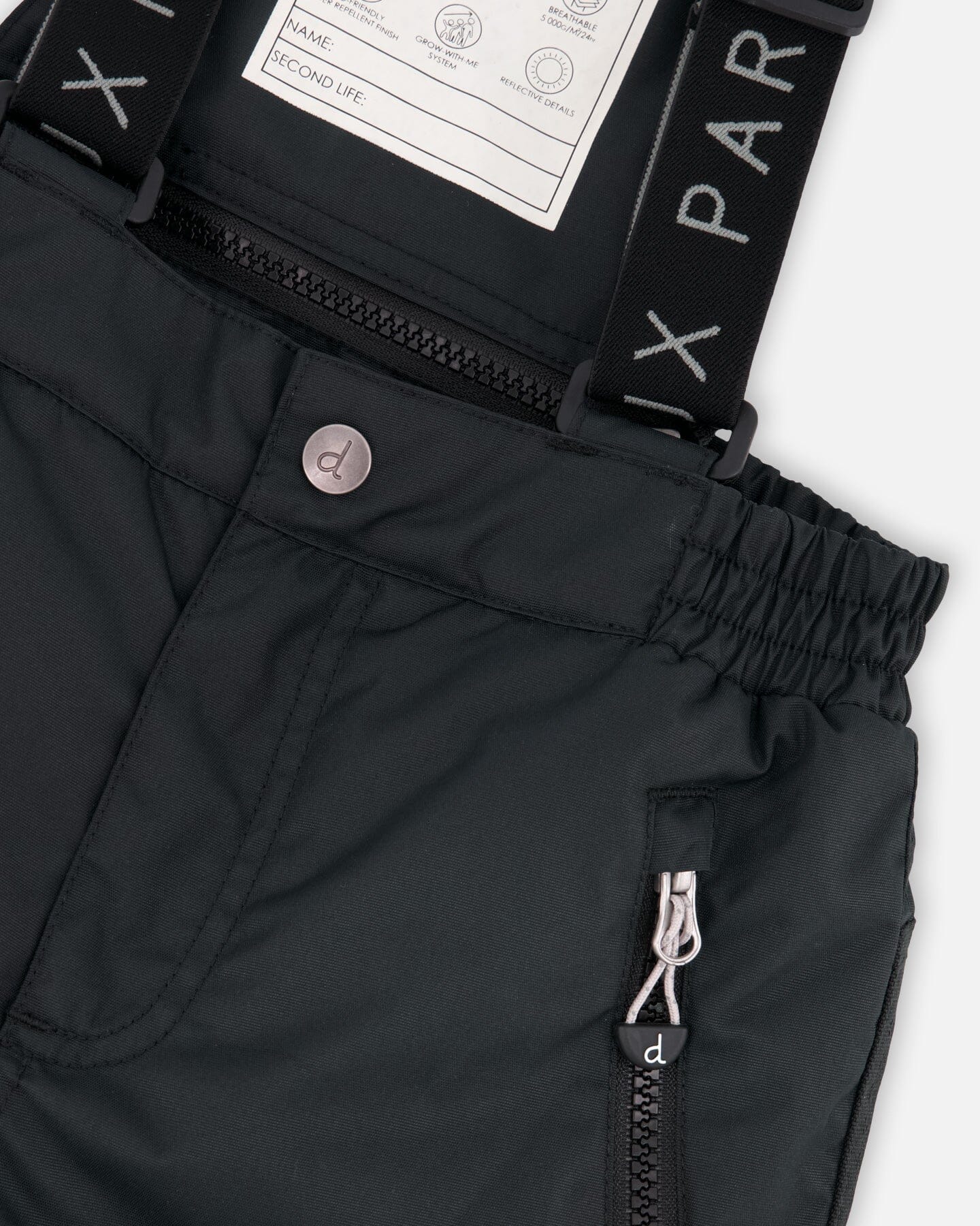 Two-Piece Play Snowsuit With Printed Jacket And Solid Pant Black - Image 7