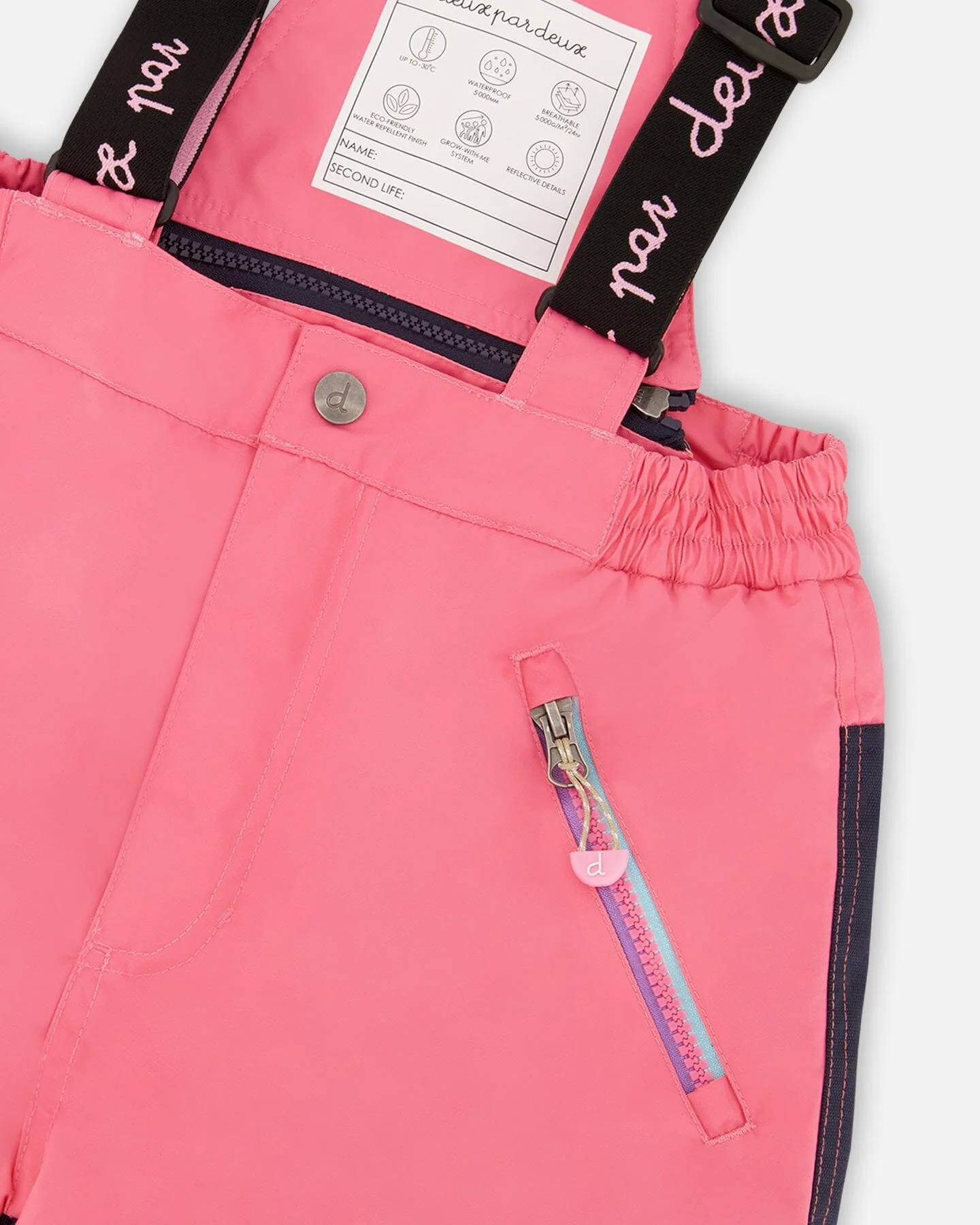 Two-Piece Play Snowsuit With Printed Jacket And Solid Pant Candy Pink - Image 7