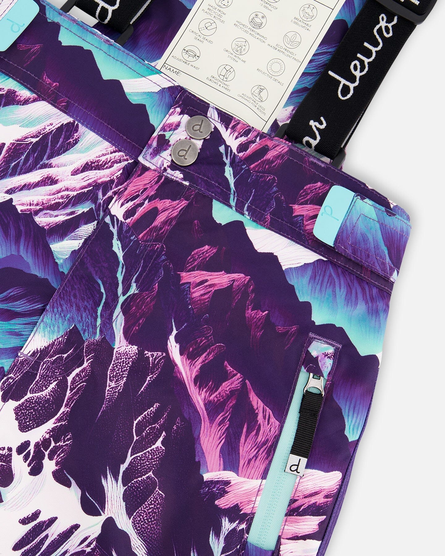 Two-Piece Teknik Snowsuit Purple Mountain Print - Image 7