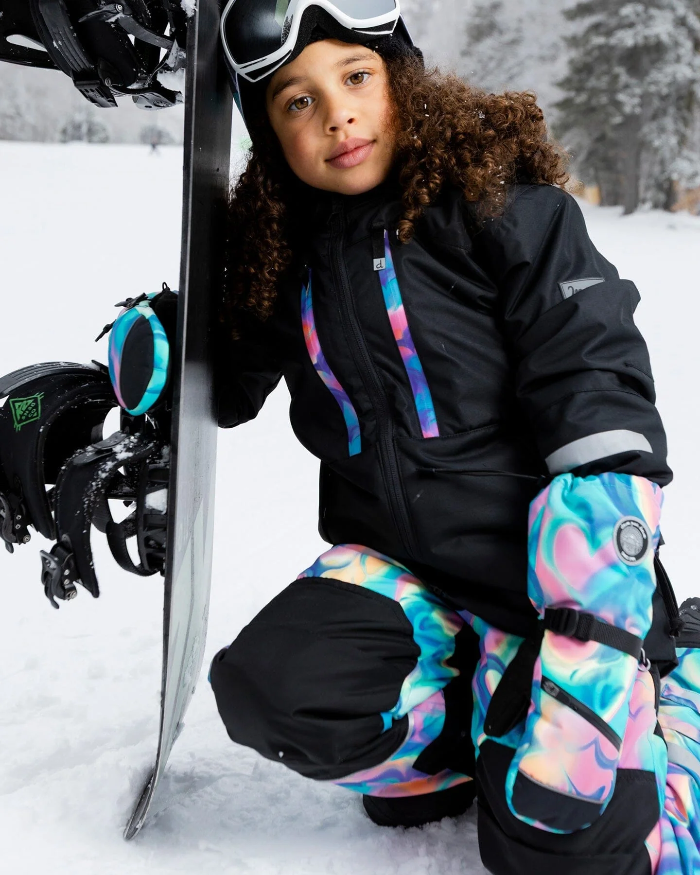 Two-Piece Teknik Snowsuit Rainbow Heart Print - Image 2