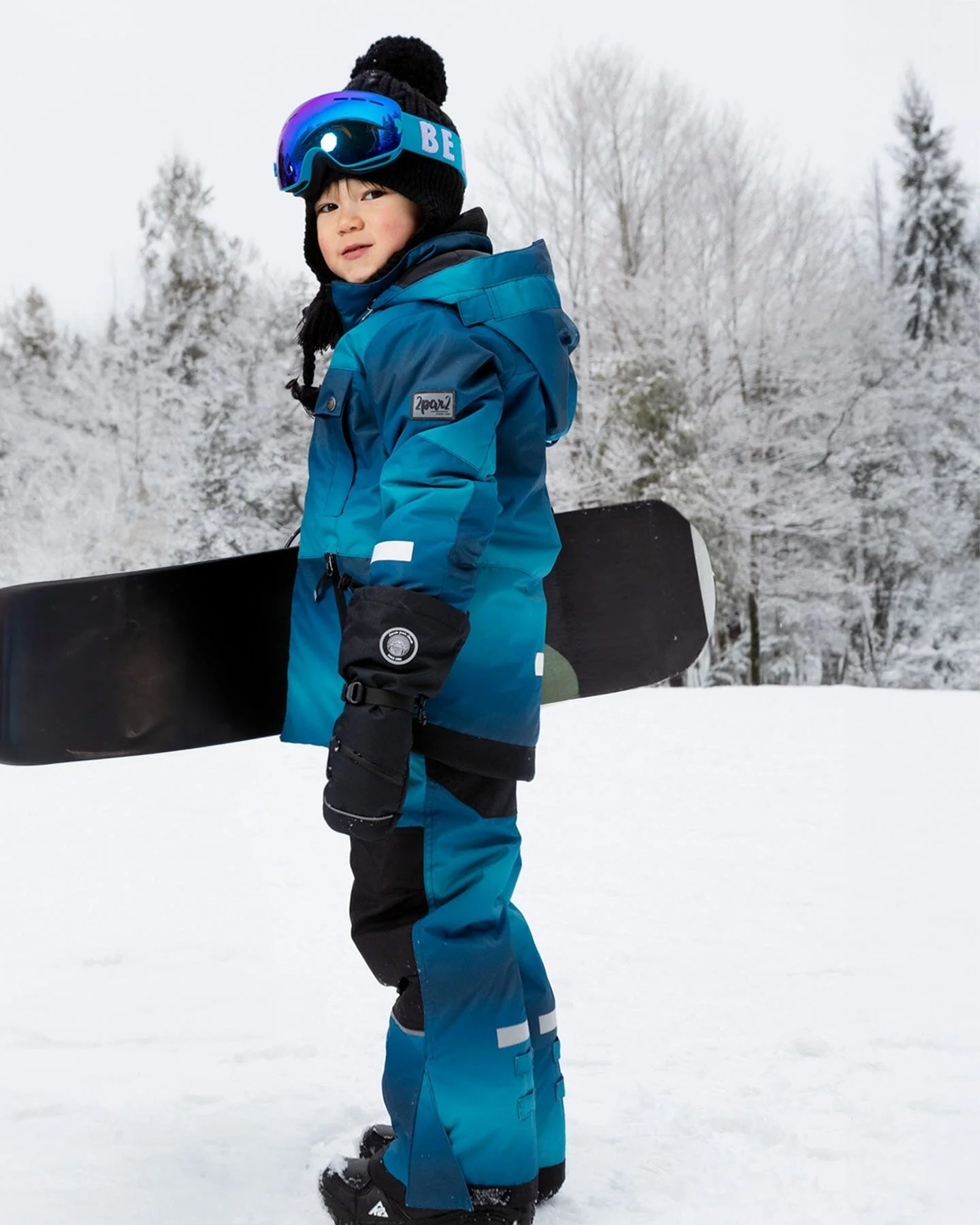 Two-Piece Teknik Snowsuit Teal Gradient - Image 3