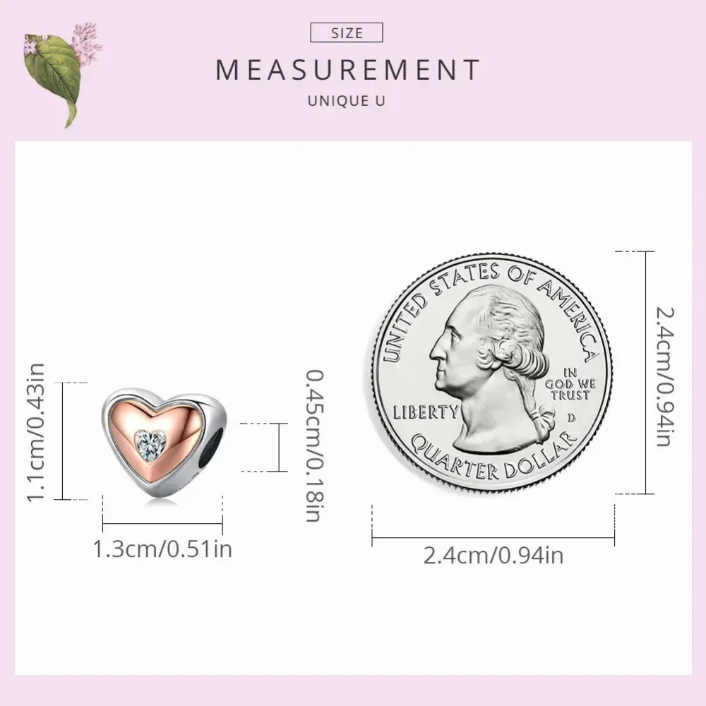 Two-Tone Heart Charm: Embrace Timeless Love - Image 4