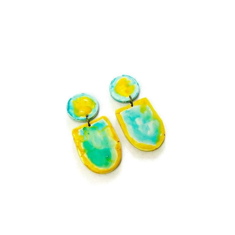 Two Tone Necklace & Earring Set Handmade - Image 6