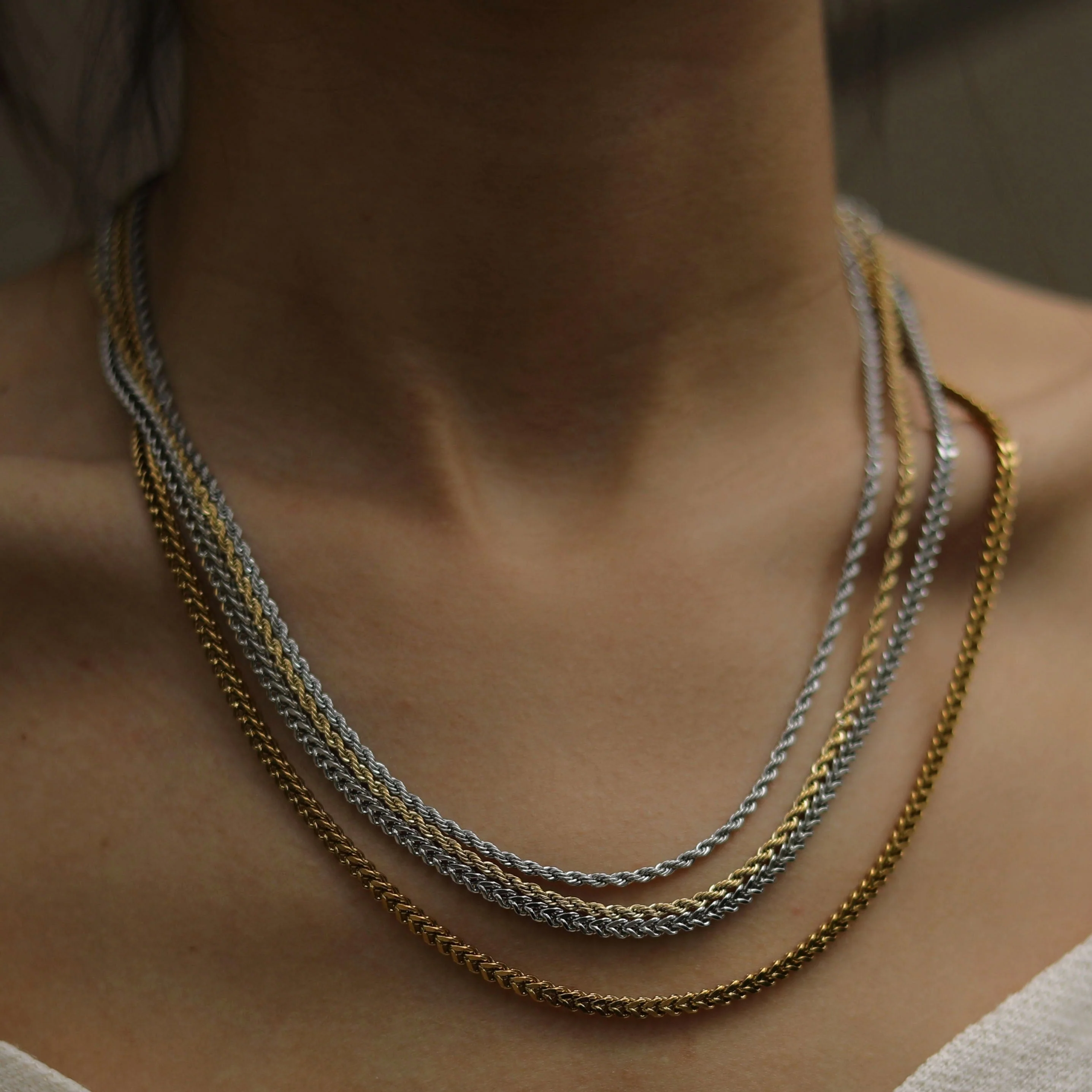 ULYANA: Rope Chain Gold Necklace - 24 Inches - Image 2