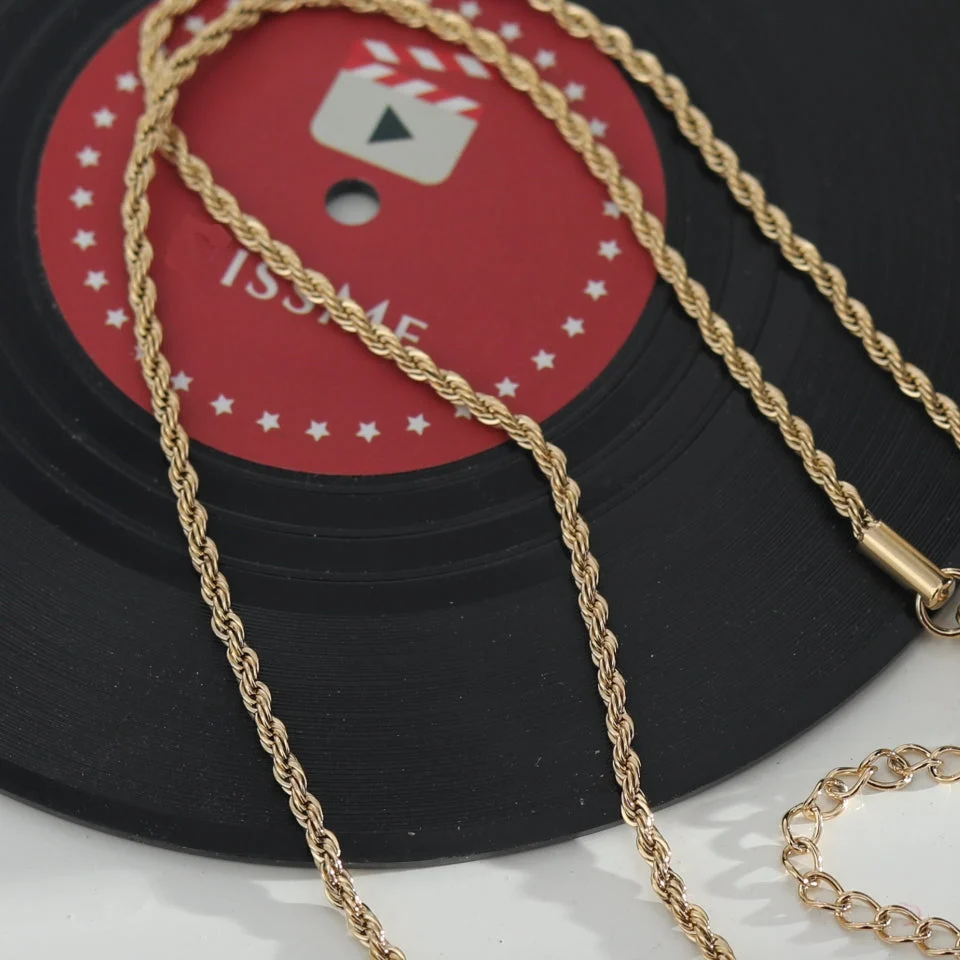 ULYANA: Rope Chain Gold Necklace - 24 Inches - Image 6