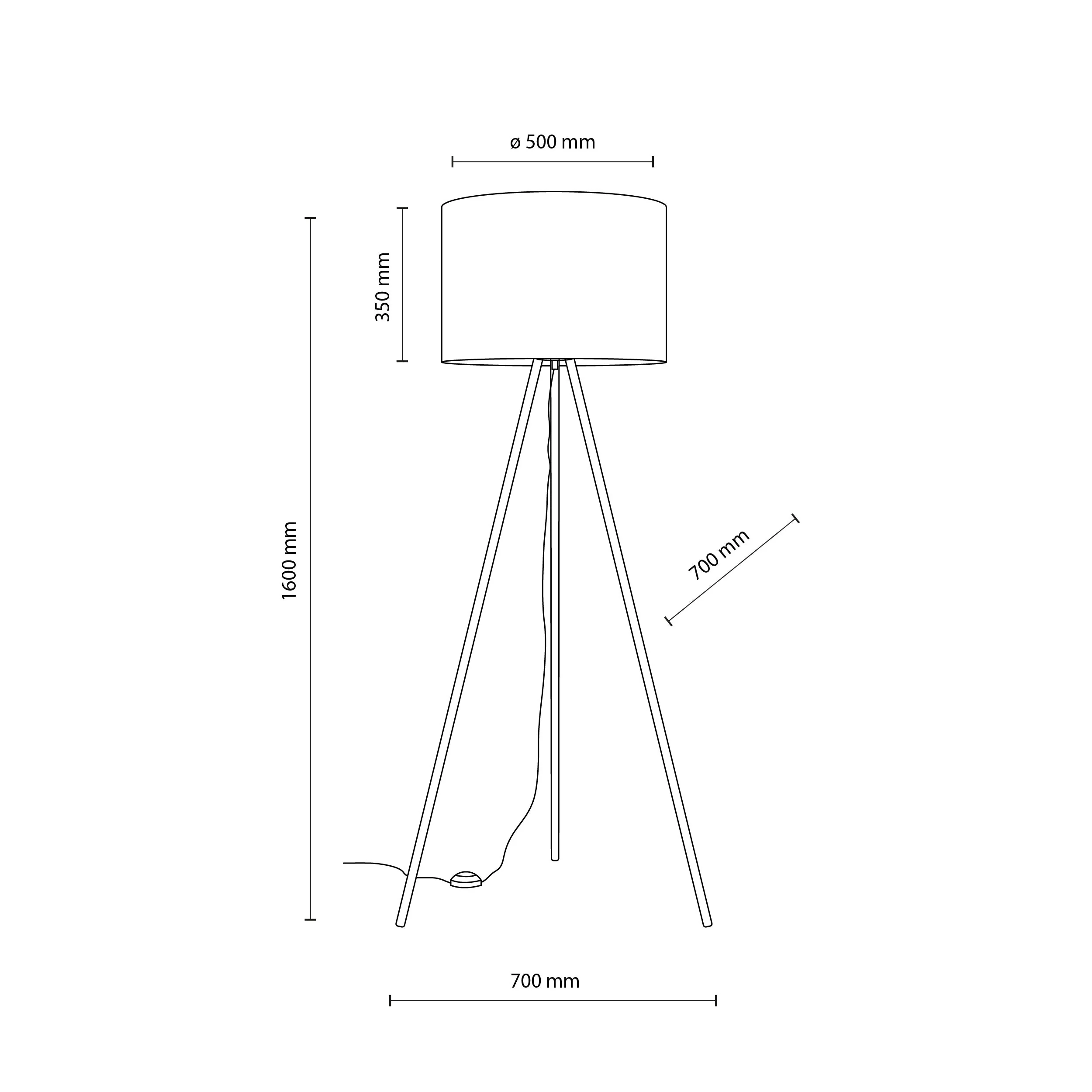 UMBERTO Black Modern Floor Lamp for Living Room & Bedroom (Clearance) - Image 11