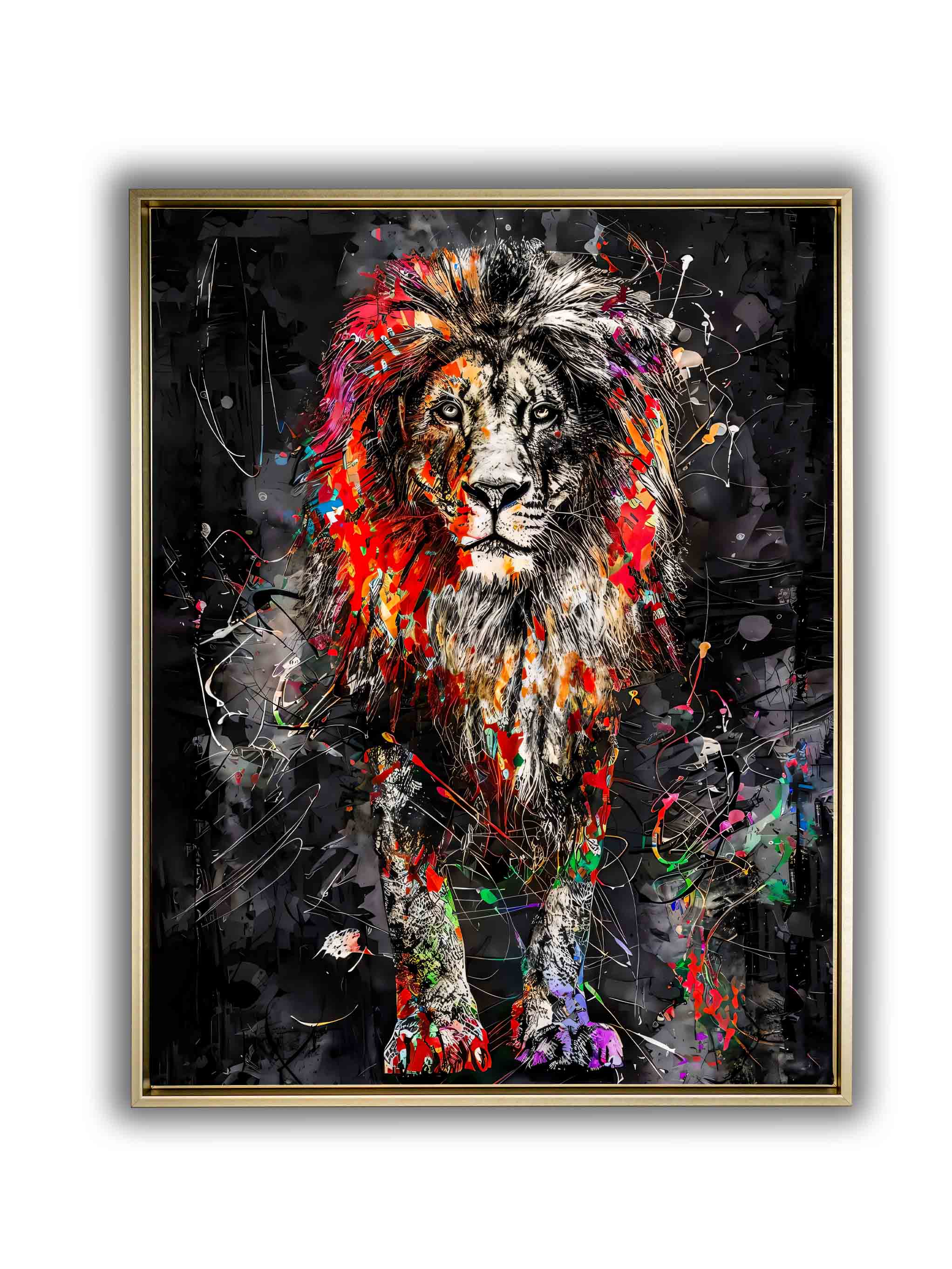 "Uncle Leo" 36" x 48" Fine Art Lion Canvas Print - Image 3