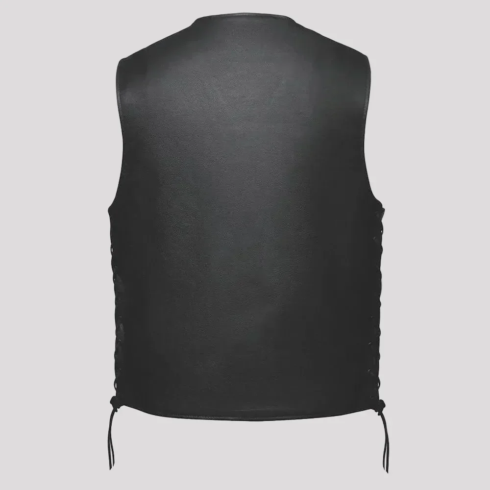 Unik International Men's Laced Side Motorcycle Vest - Image 2