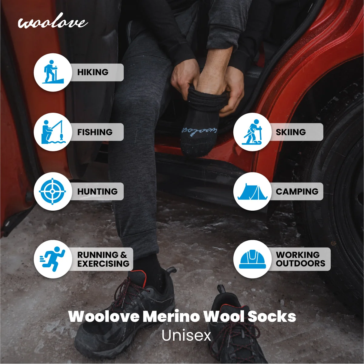 Merino Wool Socks — 2 Pack, Unisex - Image 5