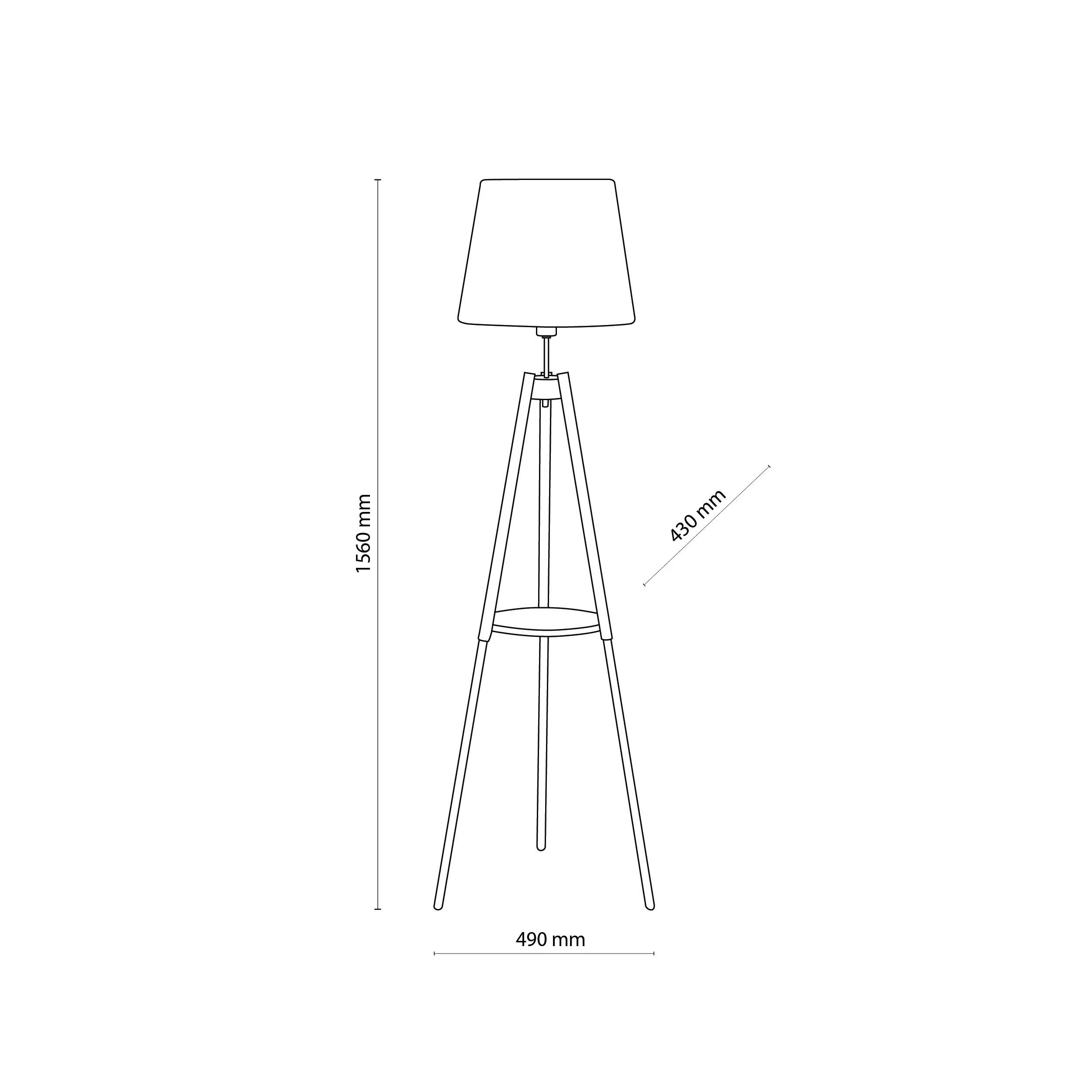 VAIO White Tray Table Floor Lamp for Living Room & Bedroom - Image 5