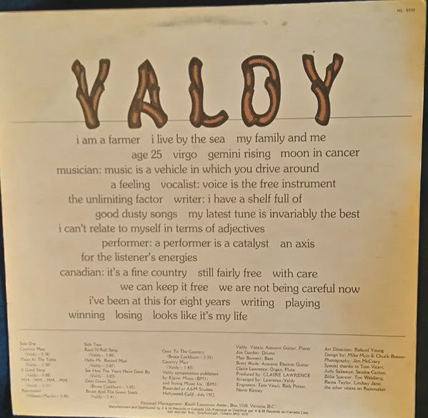 Valdy – Country Man - 1972 - Image 2