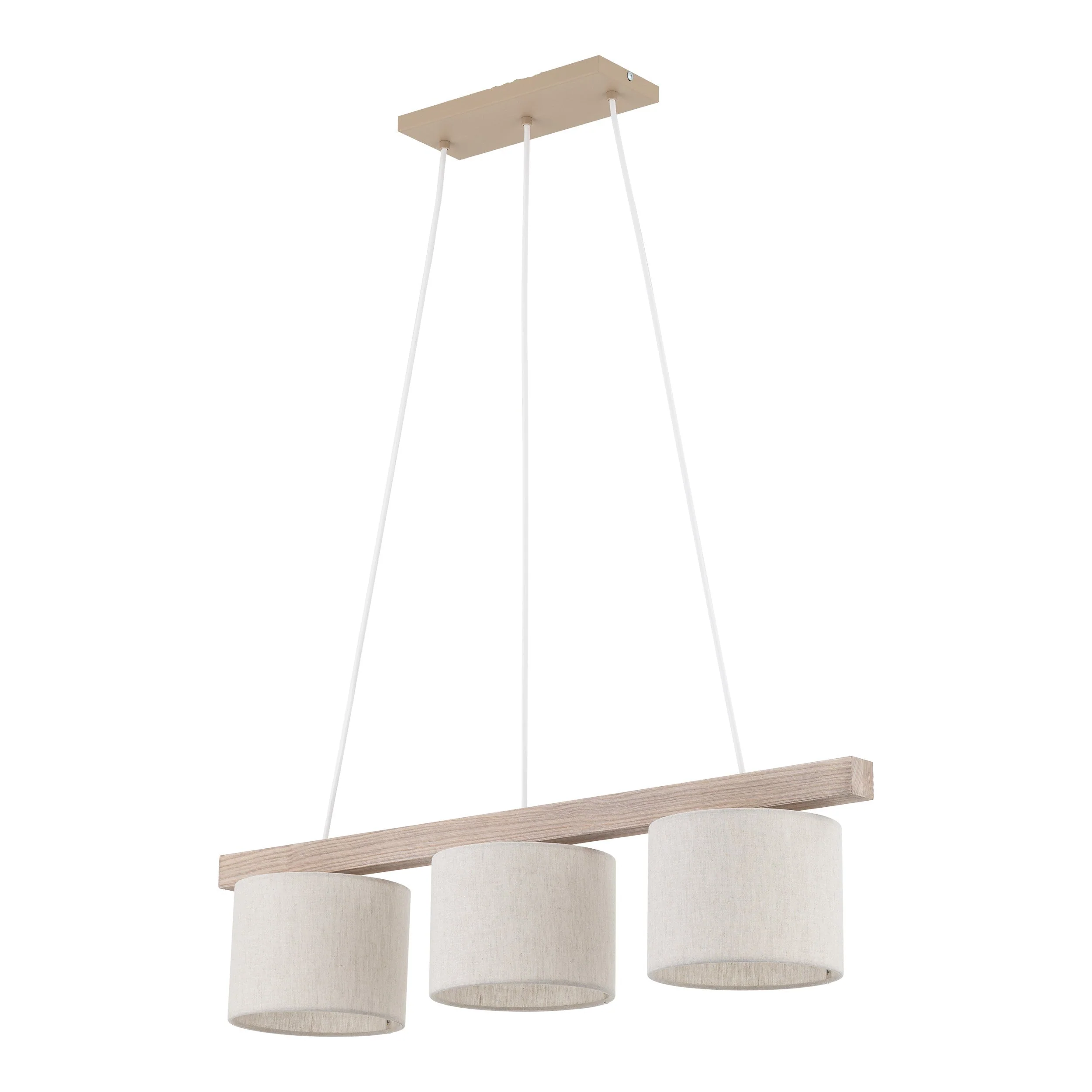 VARO Scandinavian Wood & Linen Pendant Light for Kitchen Island & Dining Table - Image 2