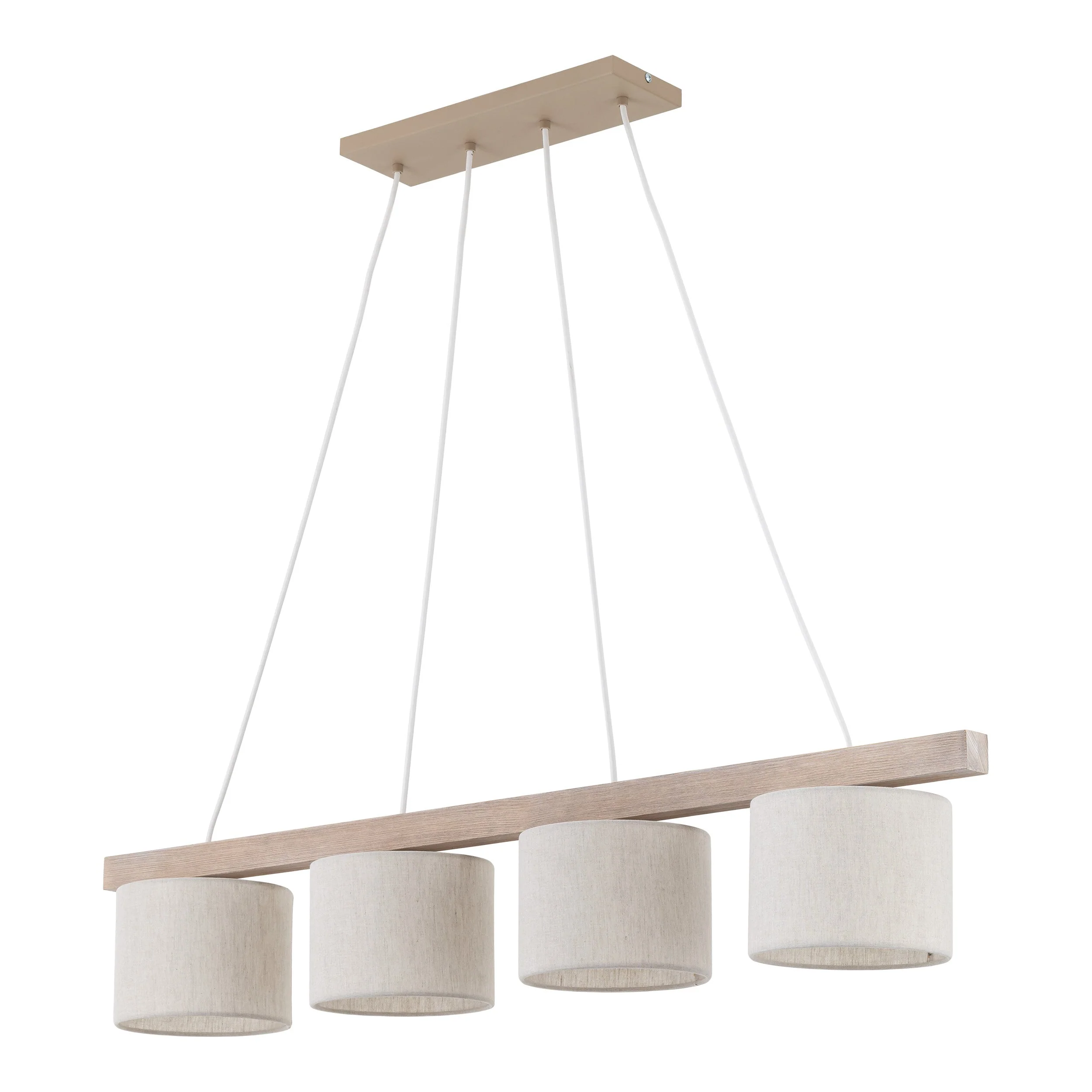 VARO Scandinavian Wood & Linen Pendant Light for Kitchen Island & Dining Table - Image 3