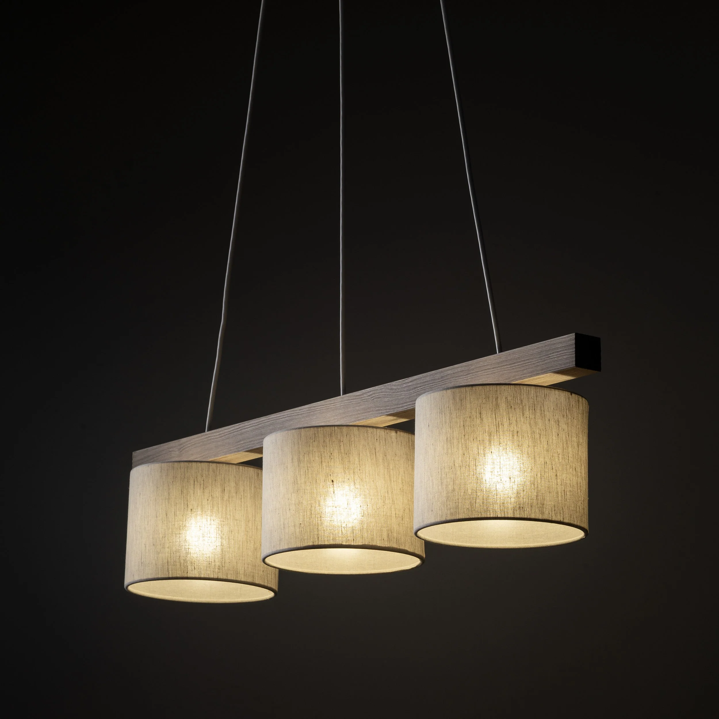 VARO Scandinavian Wood & Linen Pendant Light for Kitchen Island & Dining Table - Image 5