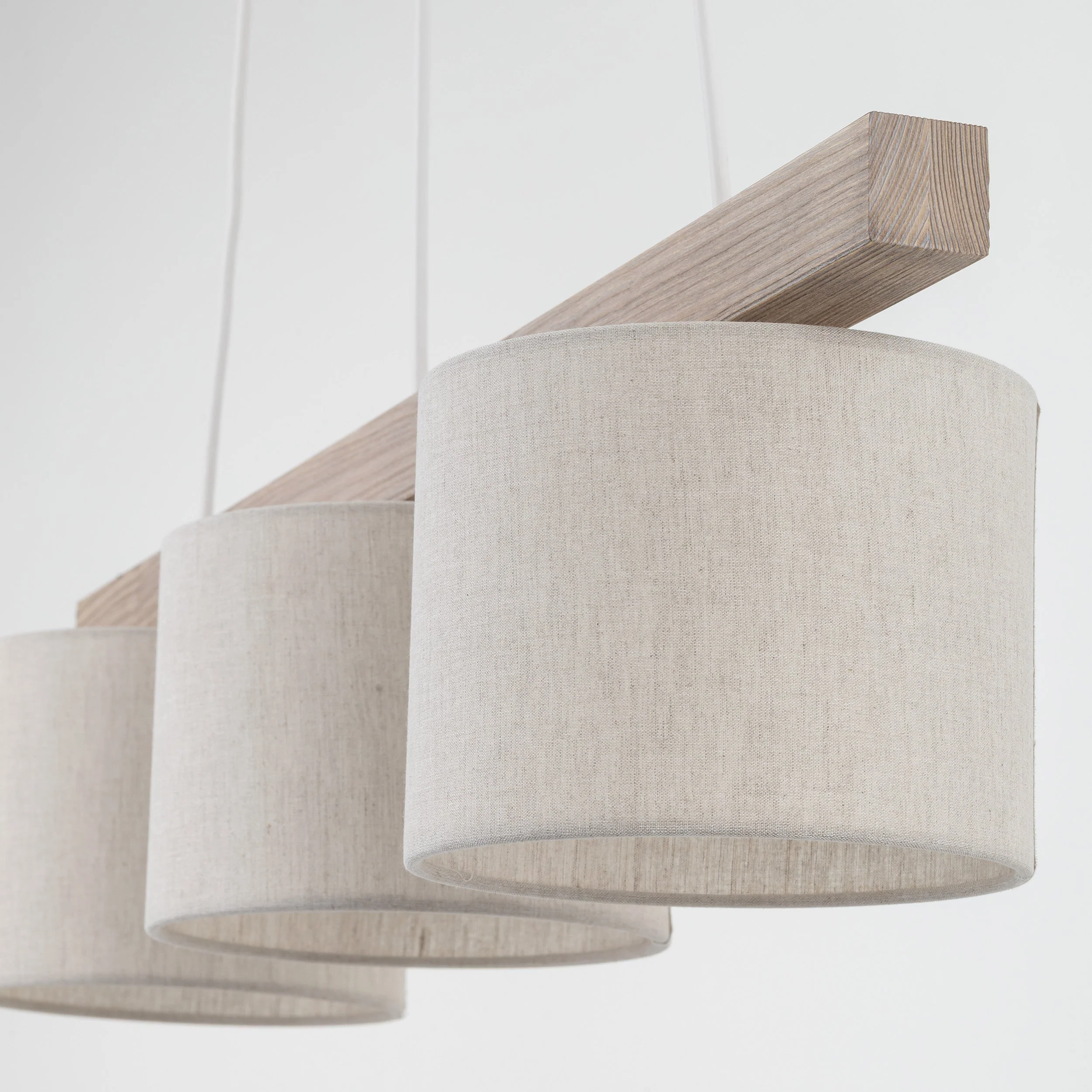 VARO Scandinavian Wood & Linen Pendant Light for Kitchen Island & Dining Table - Image 6