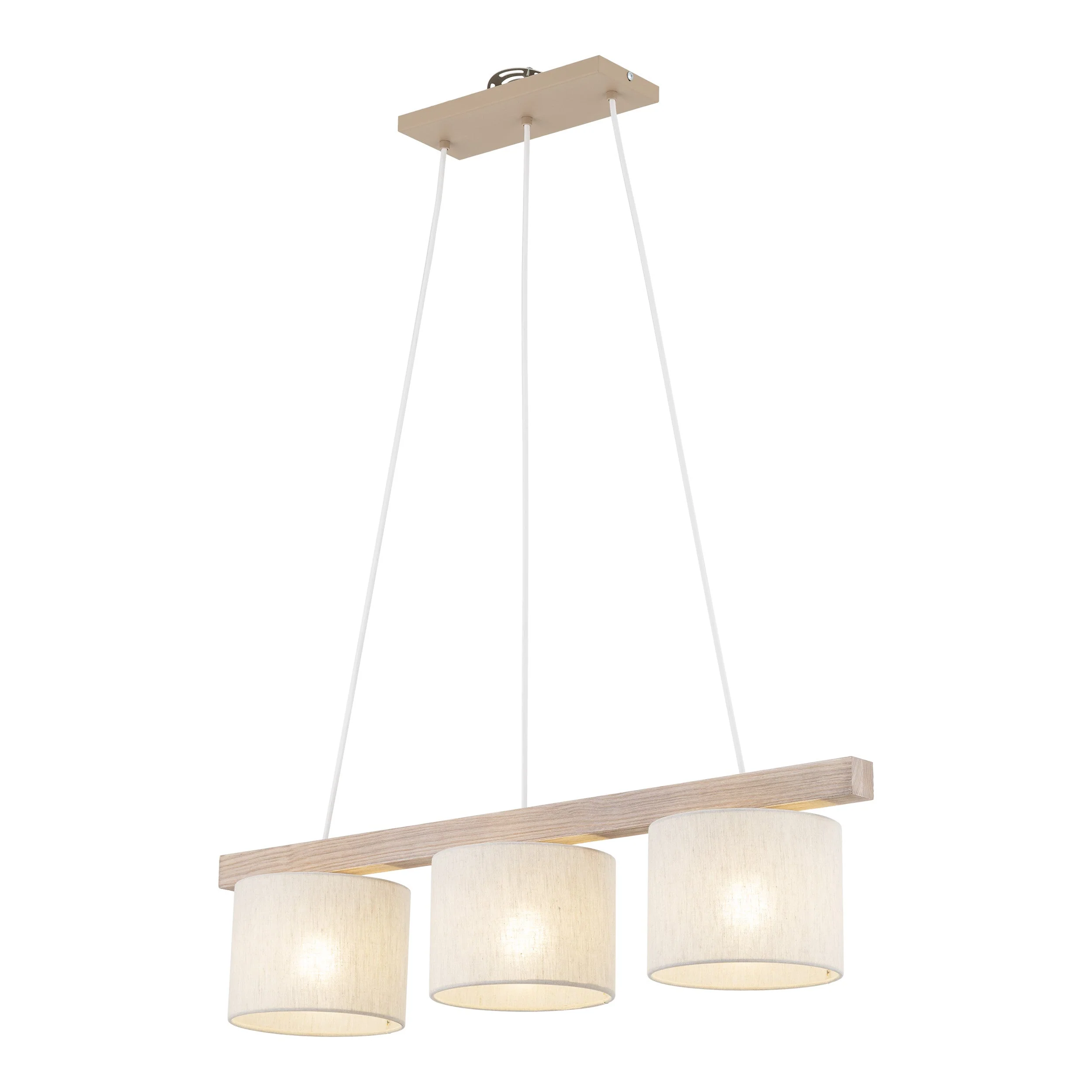 VARO Scandinavian Wood & Linen Pendant Light for Kitchen Island & Dining Table - Image 9