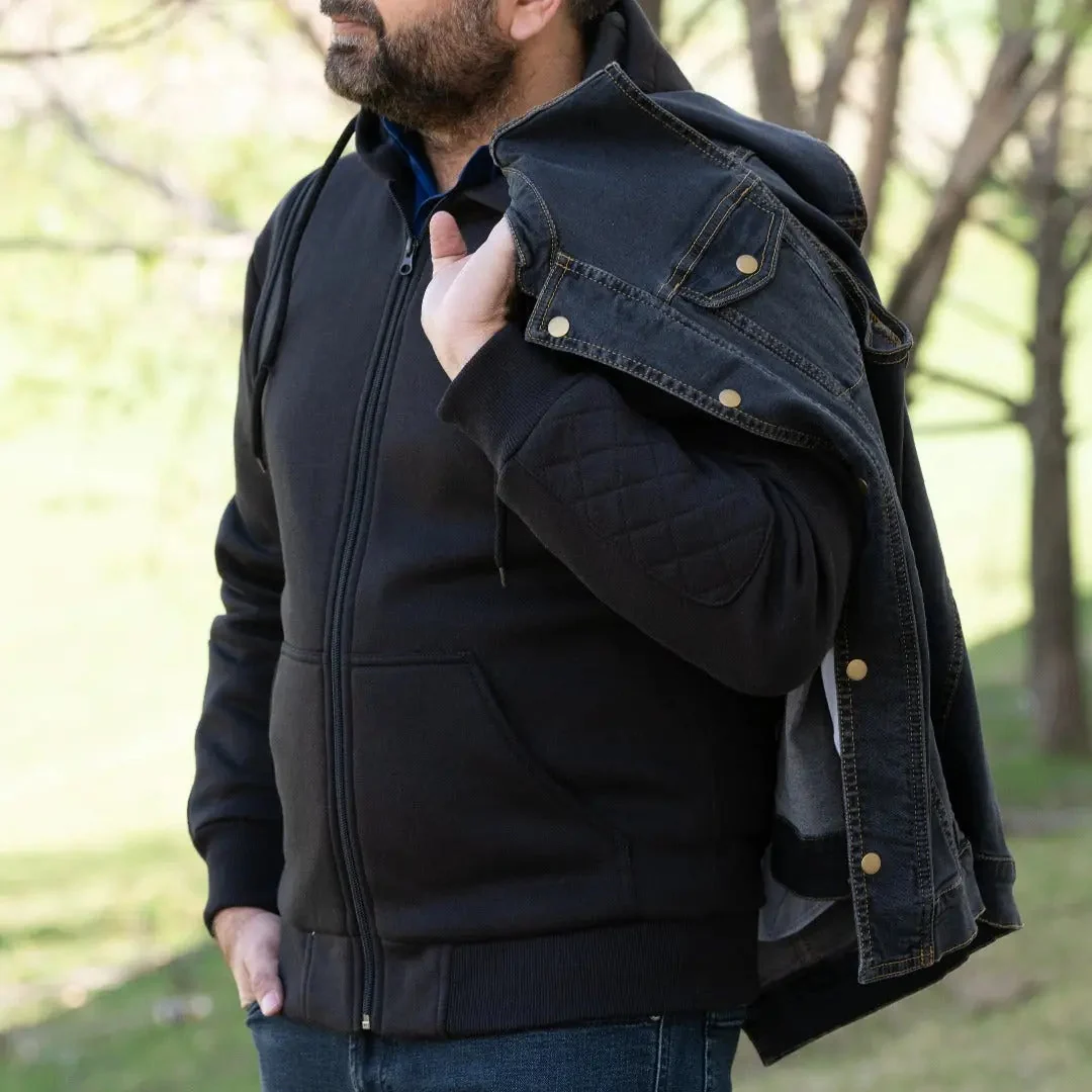 Versatile Denim Vest with Hoodie - Image 11