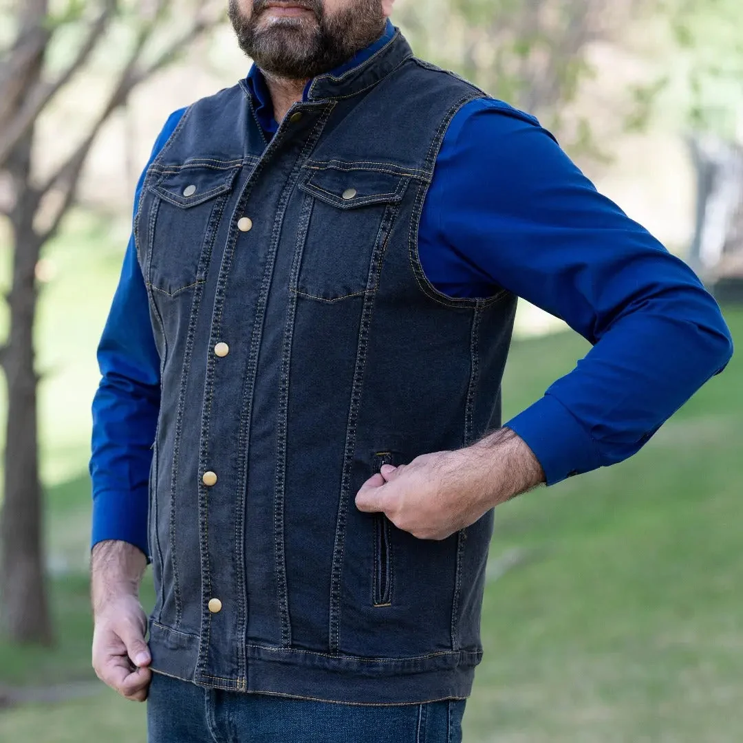 Versatile Denim Vest with Hoodie - Image 14