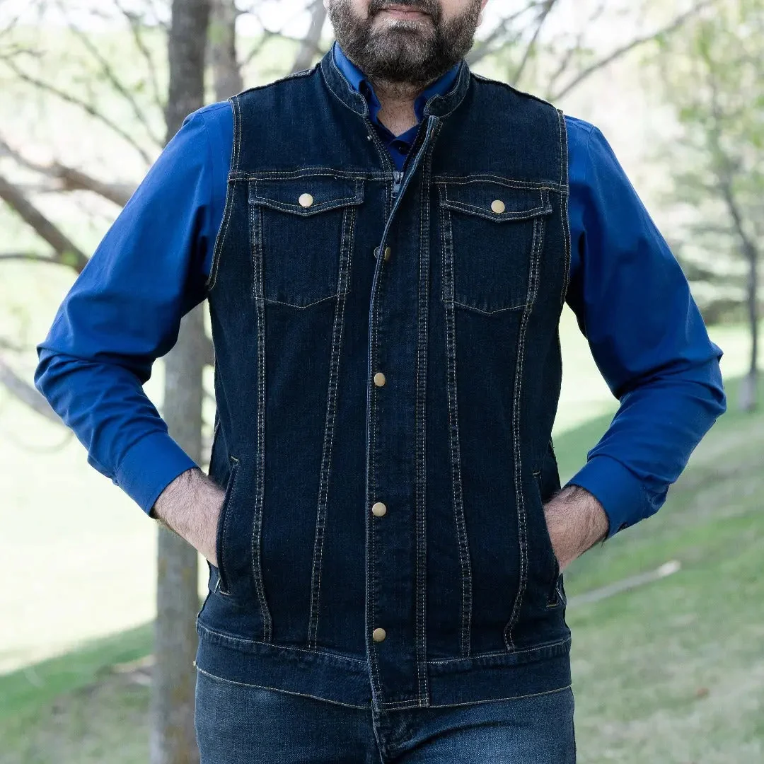 Versatile Denim Vest with Hoodie - Image 7