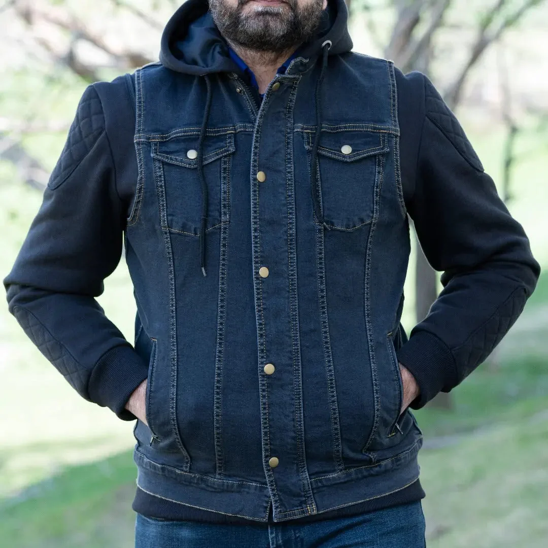 Versatile Denim Vest with Hoodie - Image 8