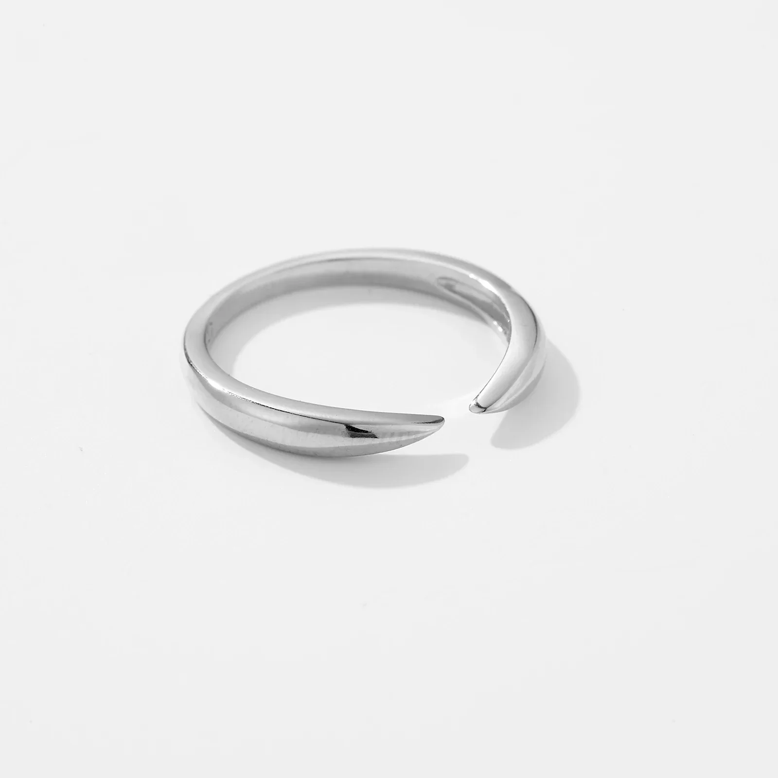 925 Sterling Silver Gold Talon Open Ring - Image 5