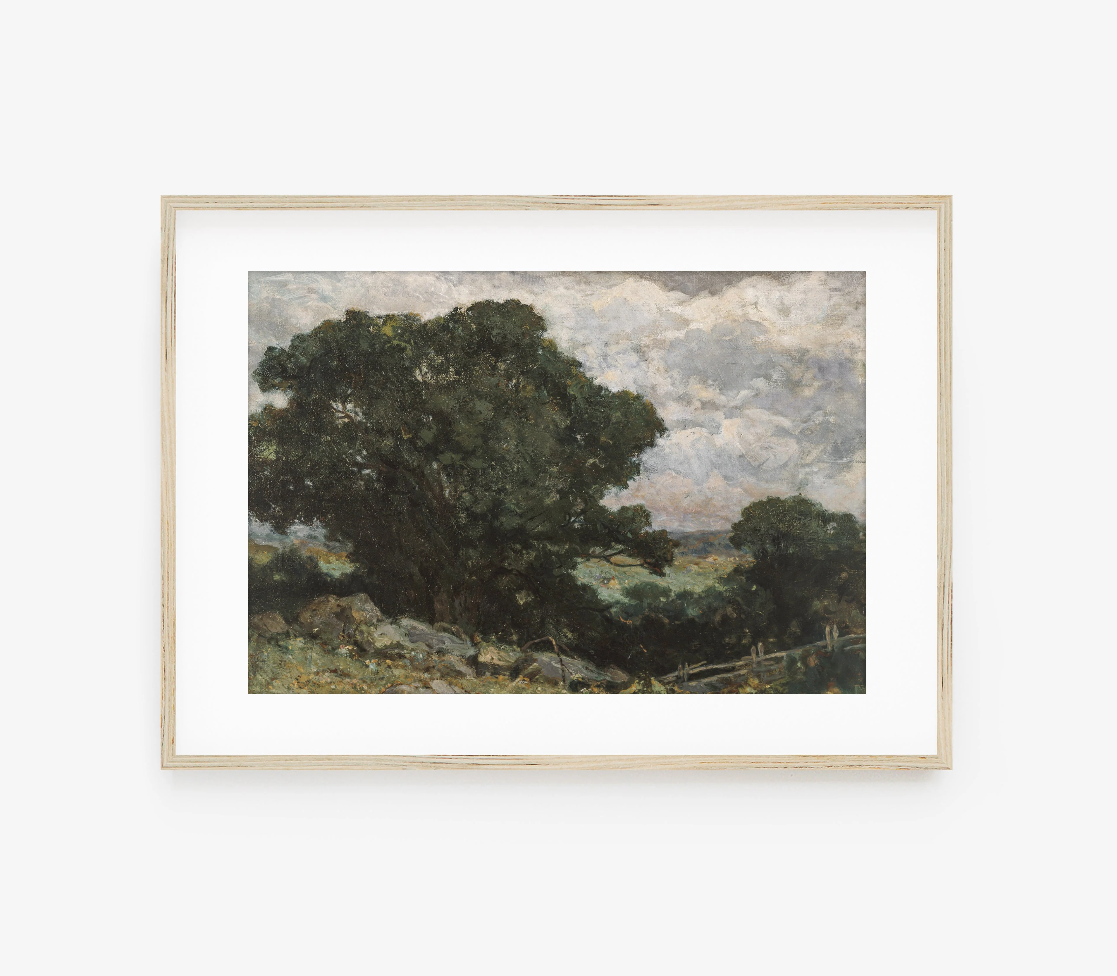 Vintage Moody Sunrise Landscape Art Print L0137 - Image 4