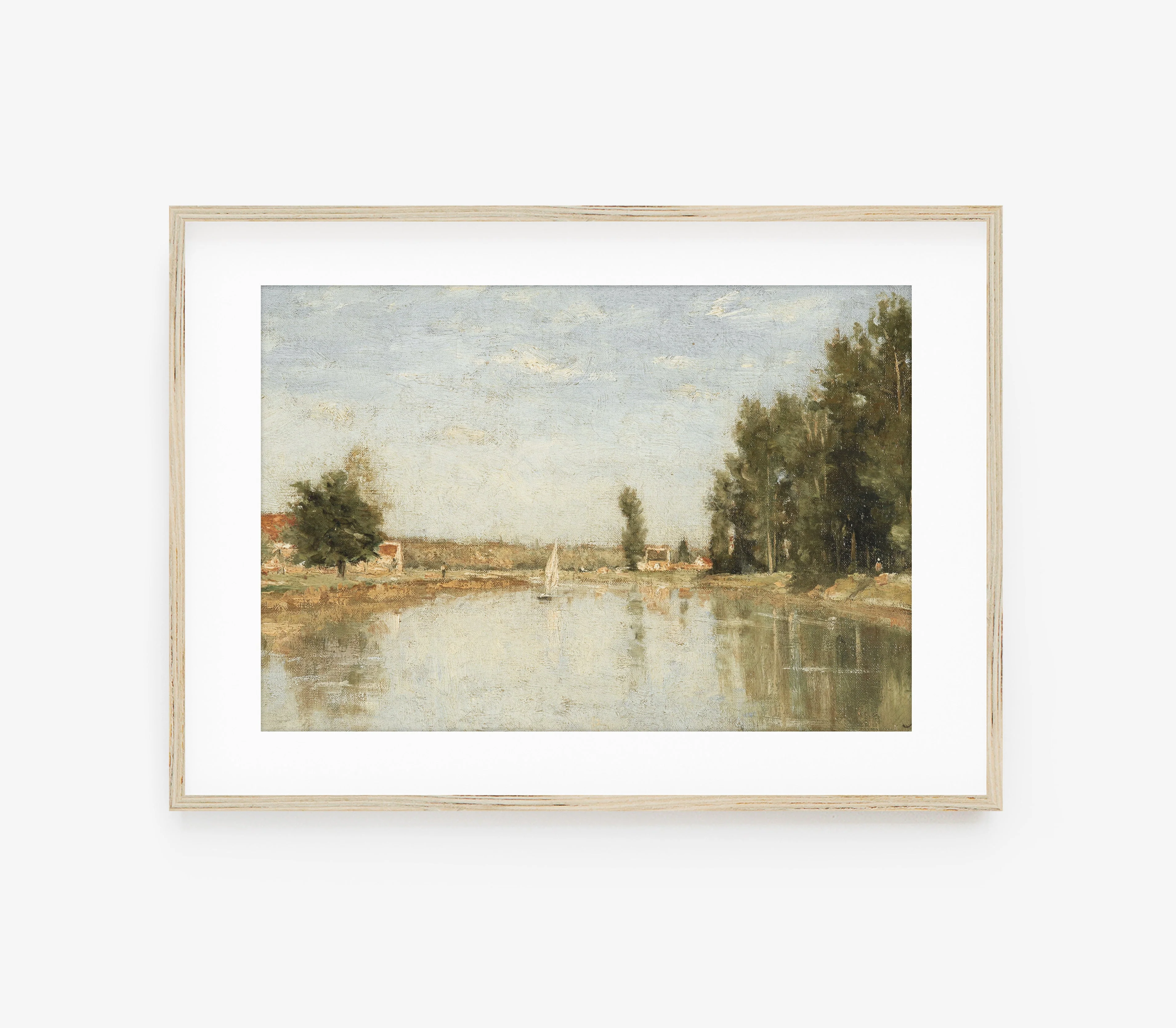 Vintage Nautical Landscape Art Print L0111 - Image 4