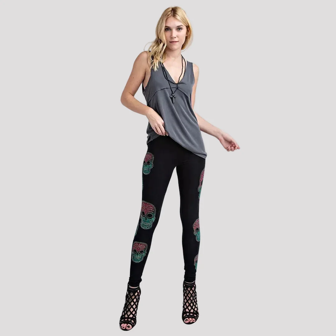 Vocal Women's Sugar Skull Leggings - Image 4