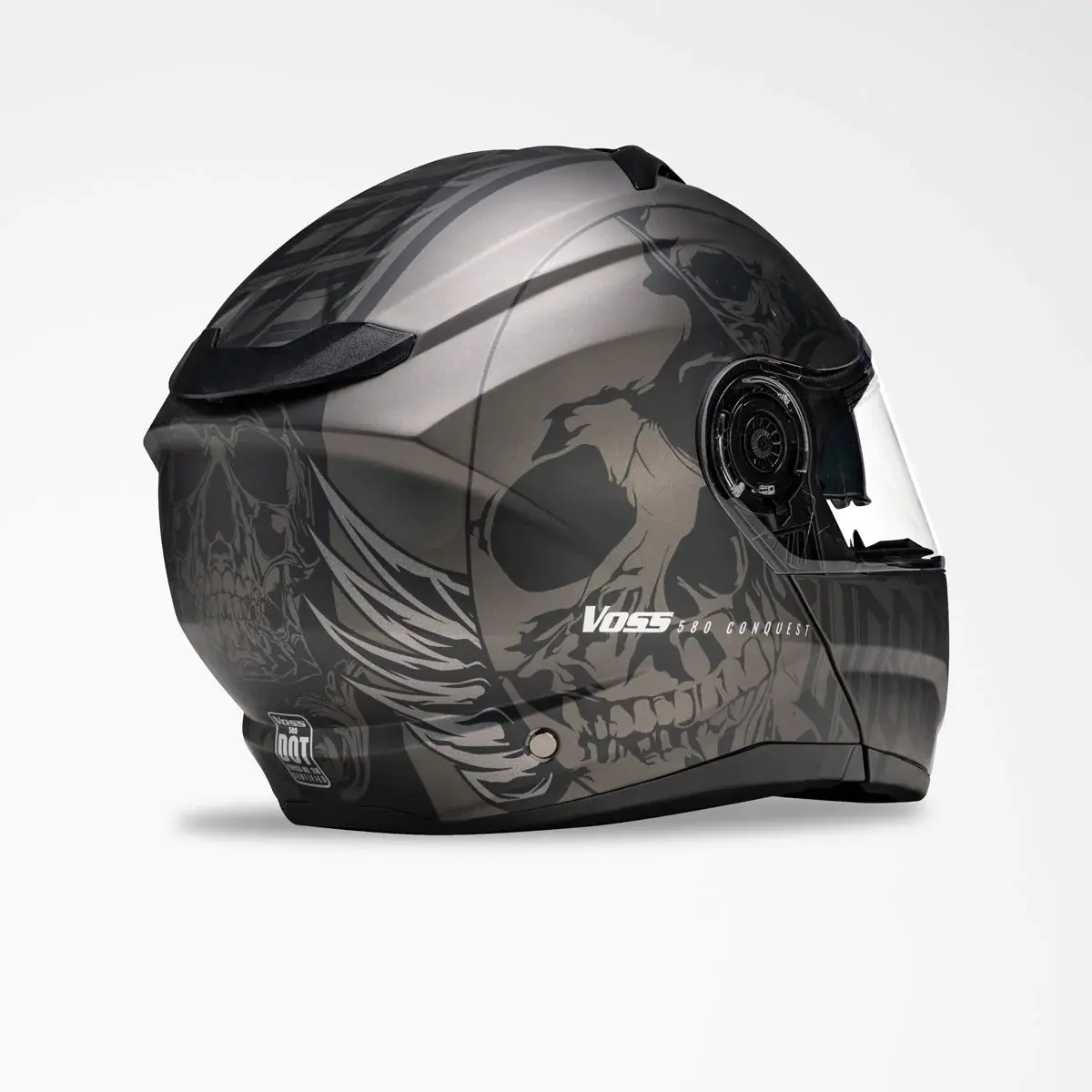 Voss 580 Conquest Apocalypse Modular Matte Motorcycle Helmet - Image 3