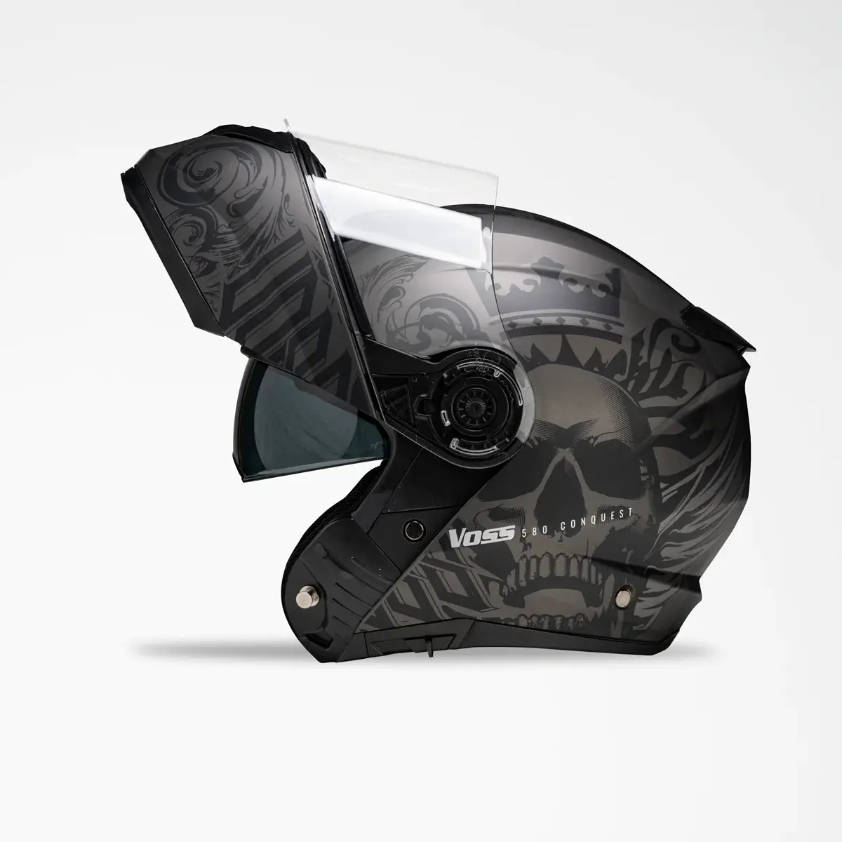 Voss 580 Conquest Apocalypse Modular Matte Motorcycle Helmet - Image 4