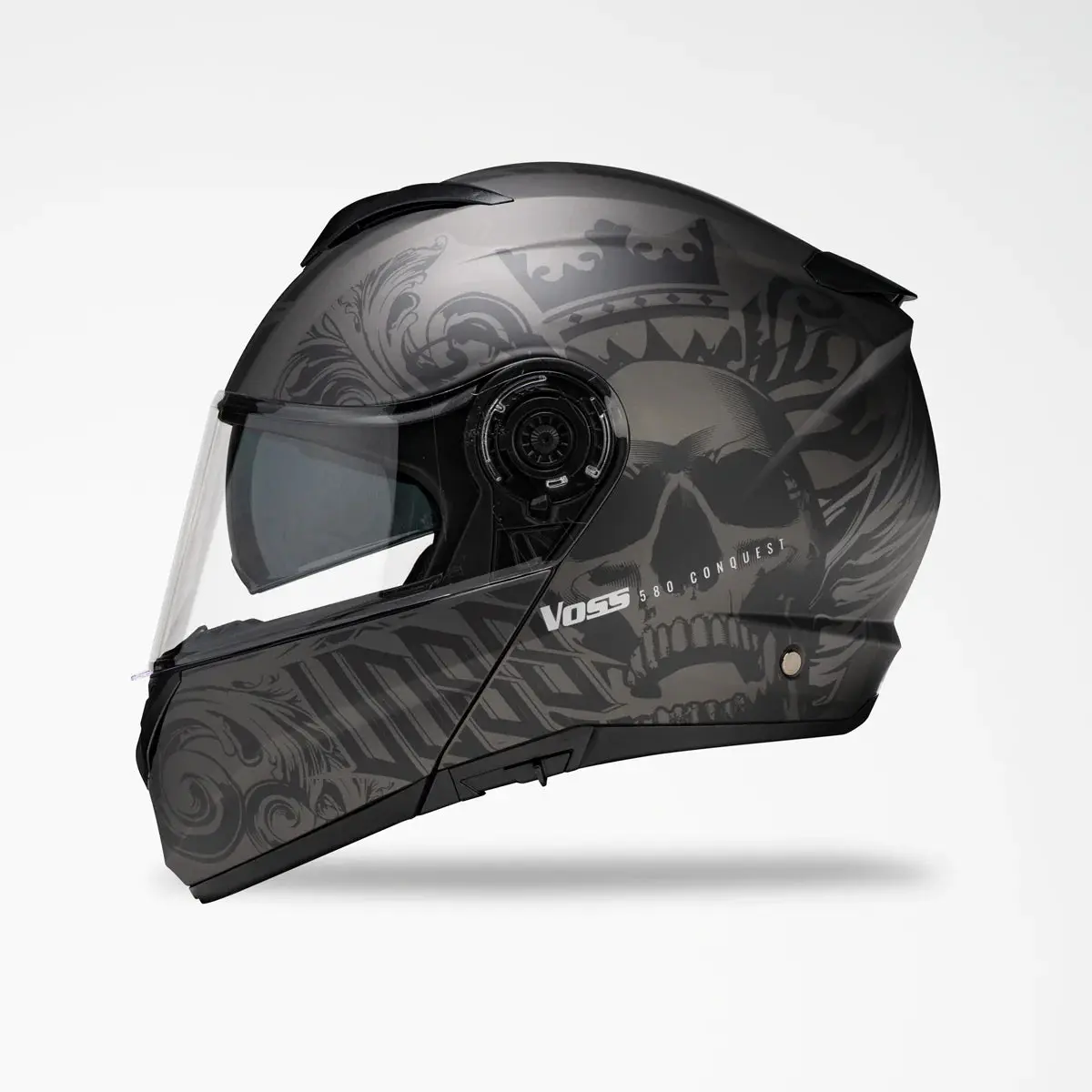 Voss 580 Conquest Apocalypse Modular Matte Motorcycle Helmet - Image 6