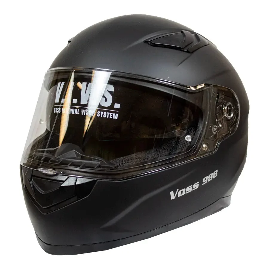 VOSS 988 MOTO-1 Matte Black Helmet - Image 6