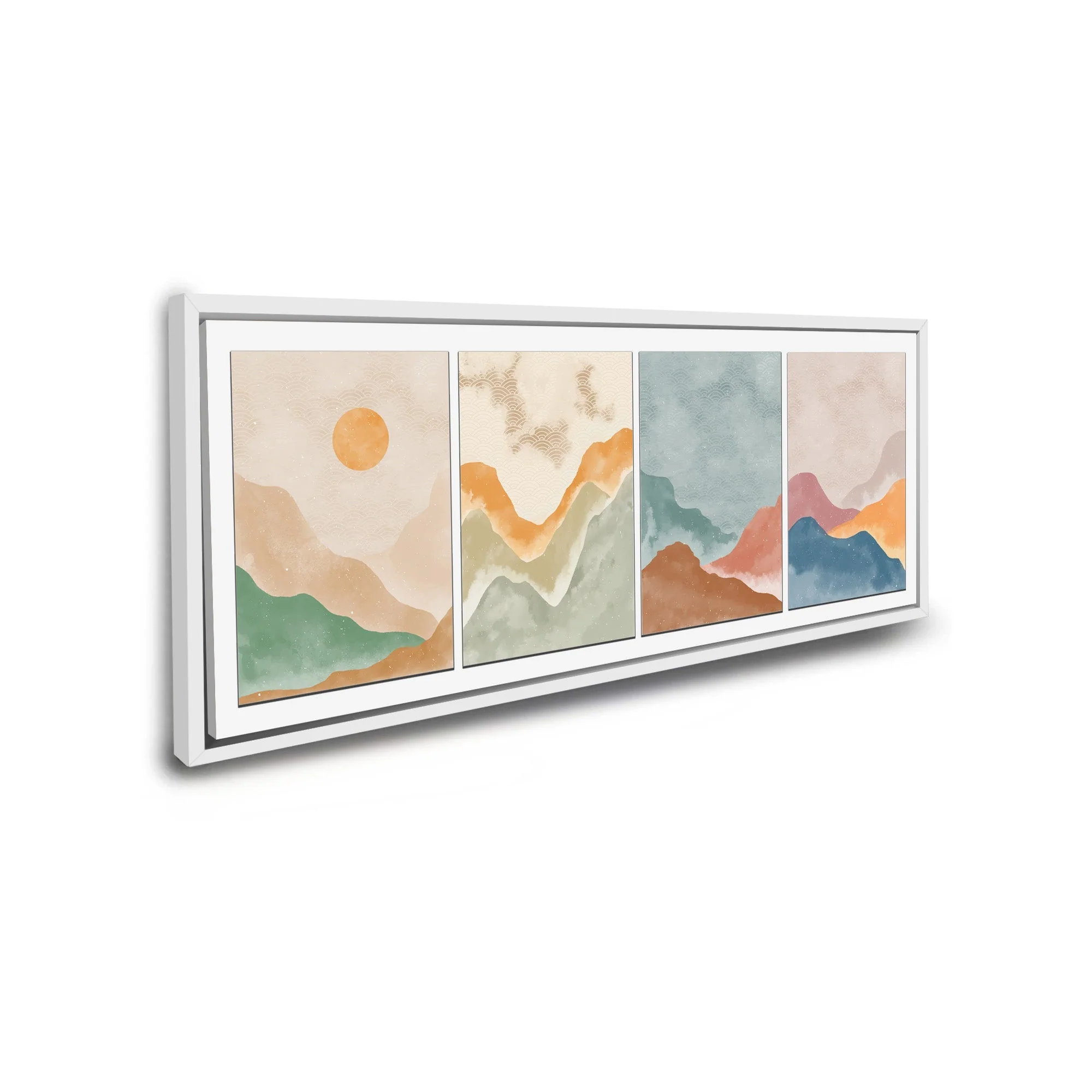 Wall Art 4 Scene Landscape Canvas - Abstract minimalism art- Large Wall Decor-RGB varnish - Image 6