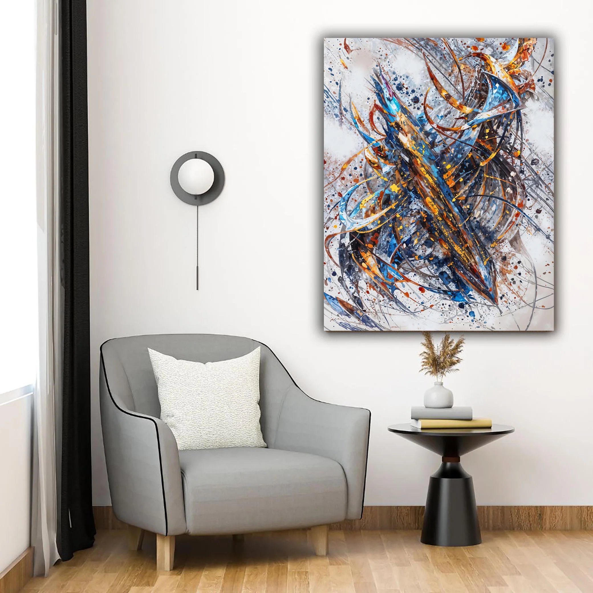 Wall Art-Abstract 2-Canvas Printed-Artwork - Image 3