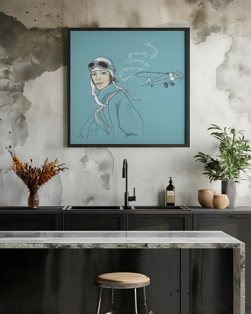 Wall art Amelia Earhart - Image 3