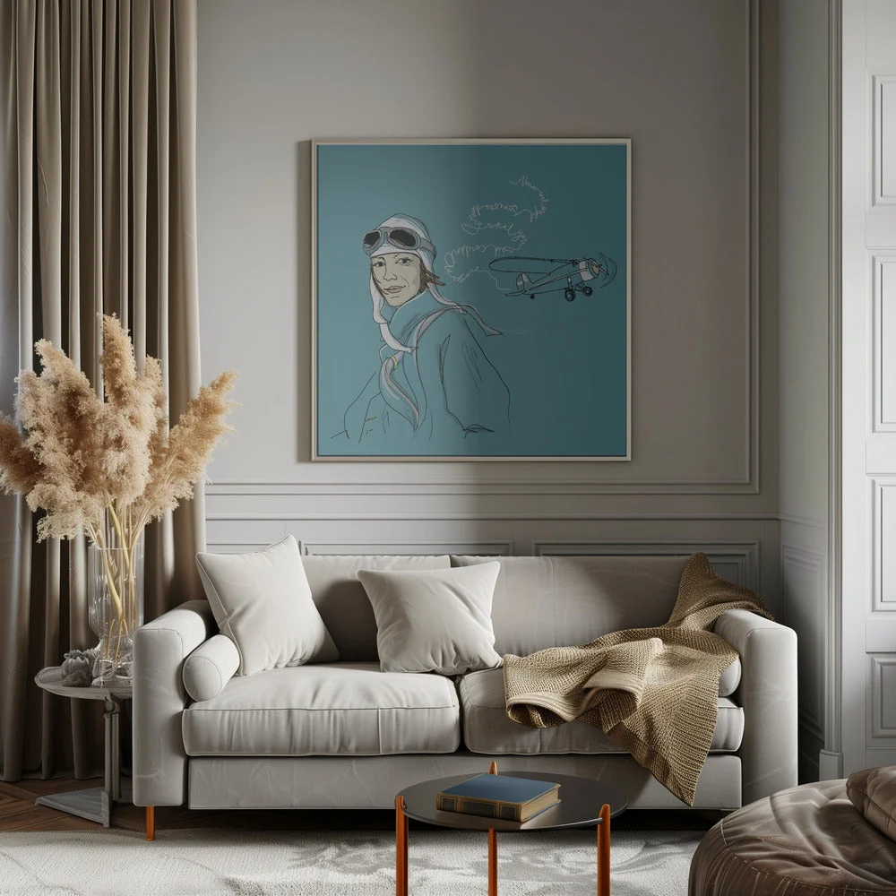 Wall art Amelia Earhart - Image 6