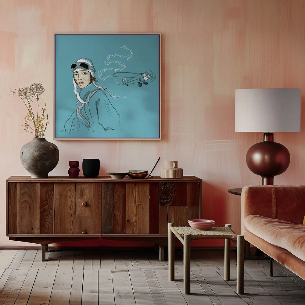 Wall art Amelia Earhart - Image 7