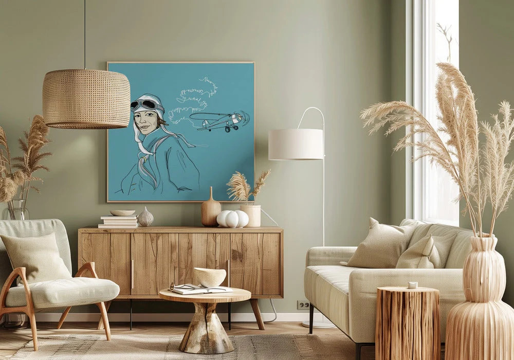 Wall art Amelia Earhart - Image 9